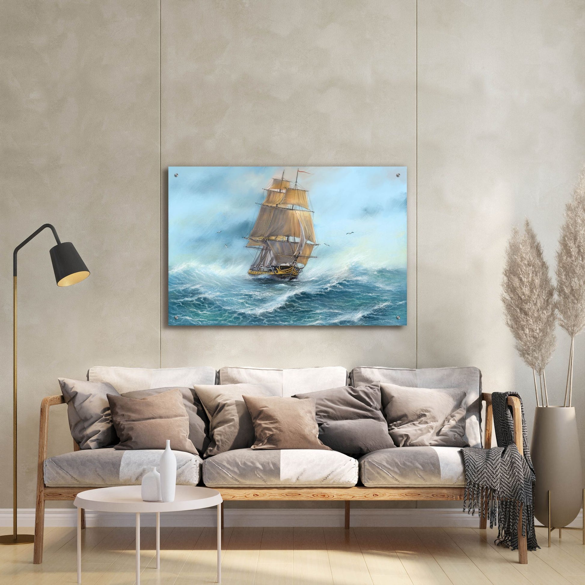 Epic Art 'Sailing the Ocean' by Epic Portfolio, Acrylic Glass Wall Art,36x24