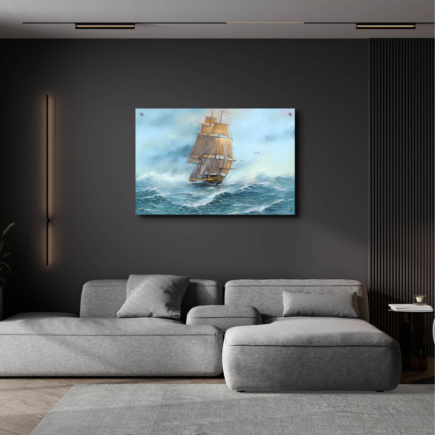 Epic Art 'Sailing the Ocean' by Epic Portfolio, Acrylic Glass Wall Art,36x24