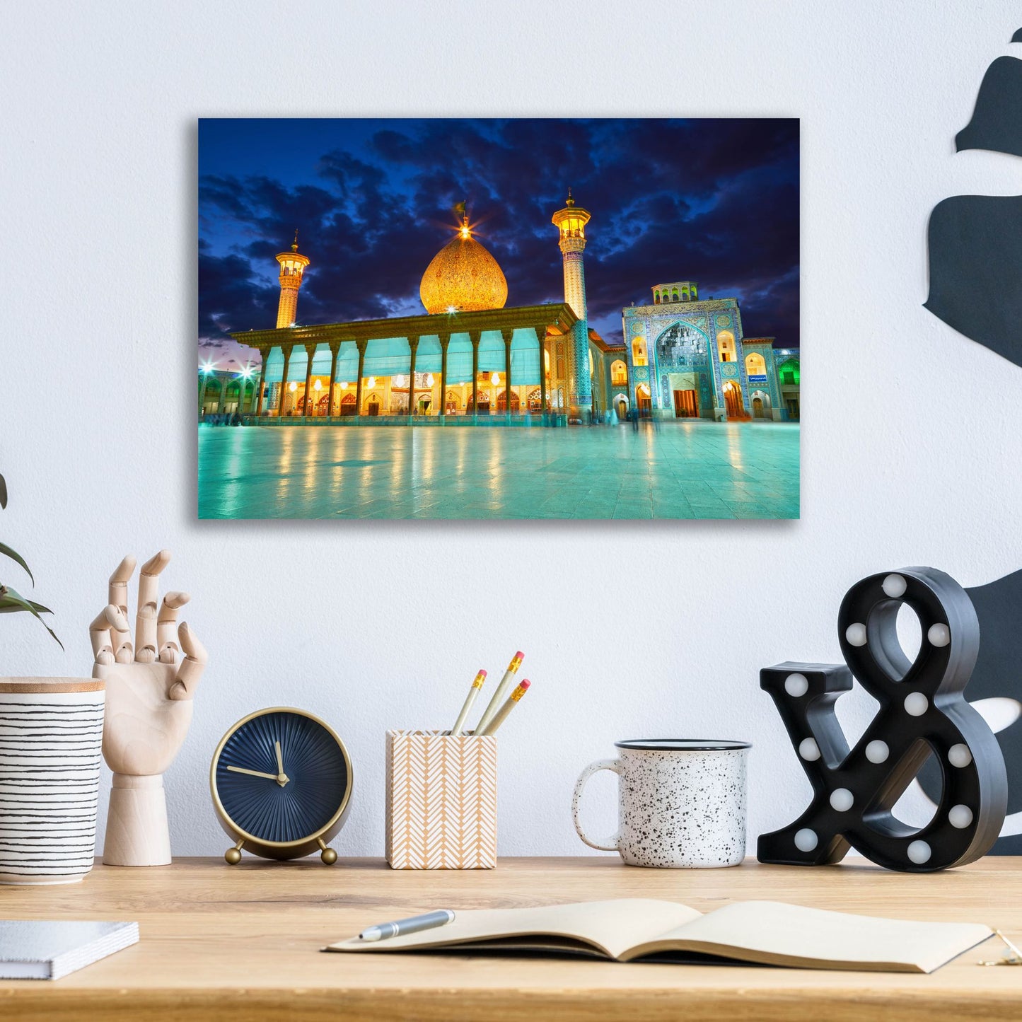 Epic Art 'Shah Cheragh Mosque Iran' by Epic Portfolio, Acrylic Glass Wall Art,16x12