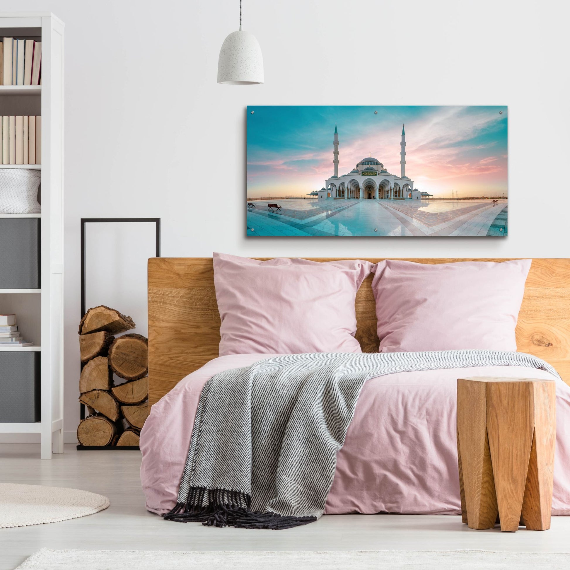 Epic Art 'Sharjah Mosque in Dubai' by Epic Portfolio, Acrylic Glass Wall Art,48x24