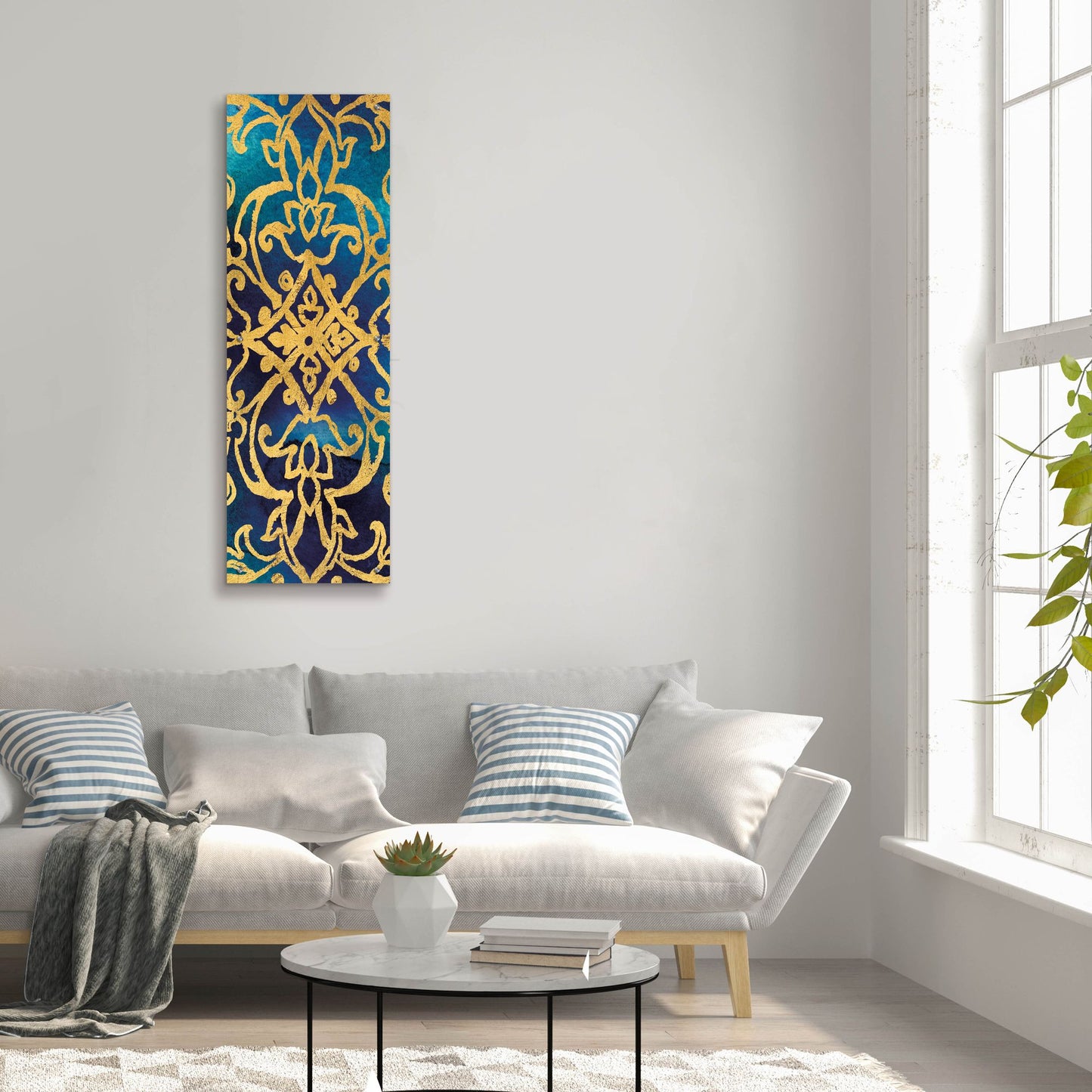 Epic Art 'Little Jewels VII' by Jess Aiken, Acrylic Glass Wall Art,16x48