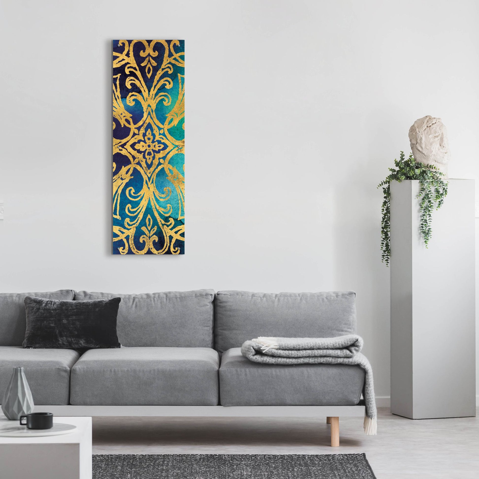 Epic Art 'Little Jewels VIII' by Jess Aiken, Acrylic Glass Wall Art,16x48