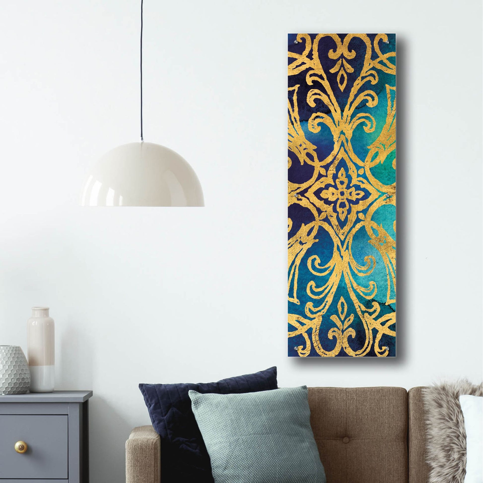 Epic Art 'Little Jewels VIII' by Jess Aiken, Acrylic Glass Wall Art,16x48