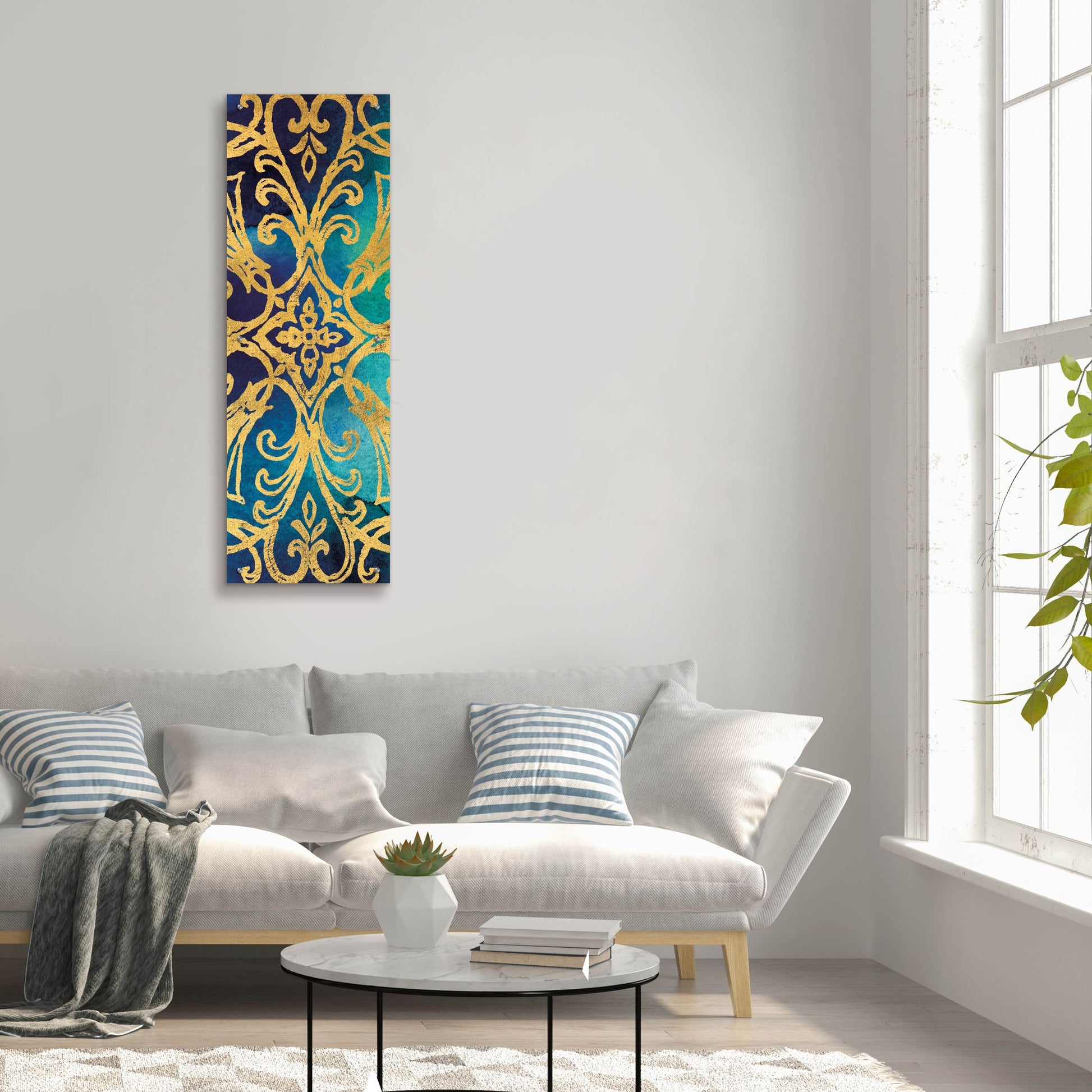 Epic Art 'Little Jewels VIII' by Jess Aiken, Acrylic Glass Wall Art,16x48