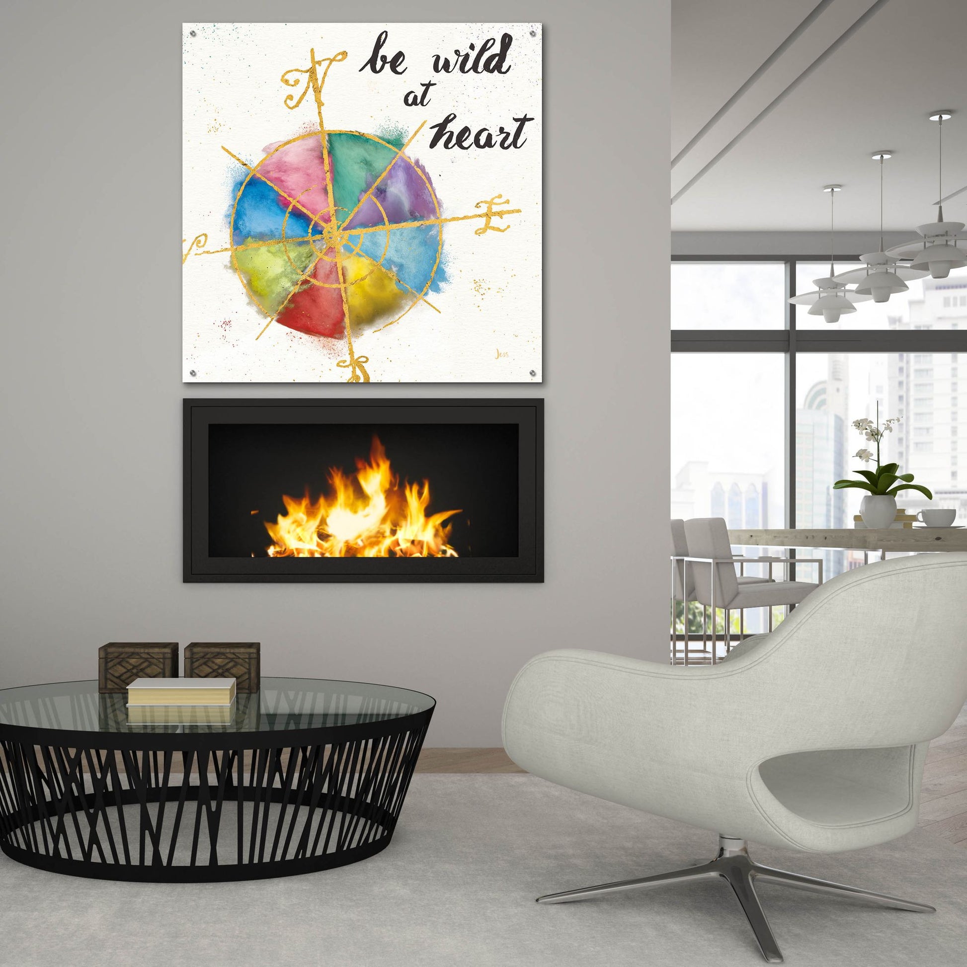 Epic Art 'Colorful World III' by Jess Aiken, Acrylic Glass Wall Art,36x36