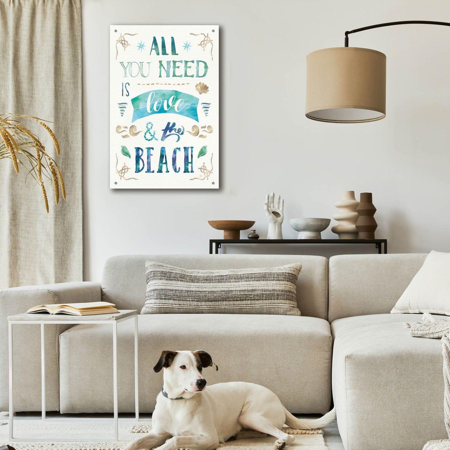 Epic Art 'Love and the Beach I' by Jess Aiken, Acrylic Glass Wall Art,24x36