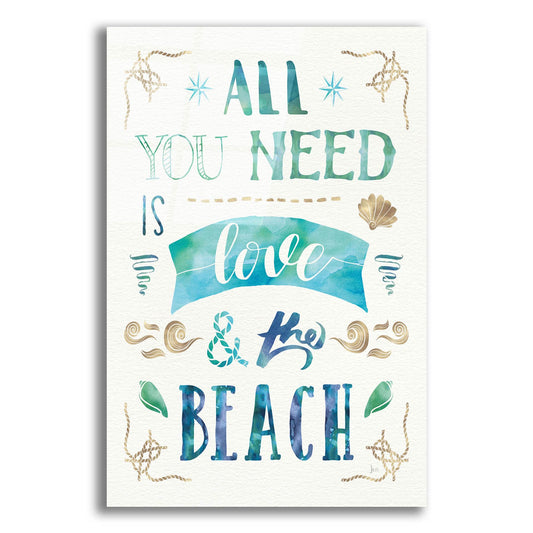 Epic Art 'Love and the Beach I' by Jess Aiken, Acrylic Glass Wall Art