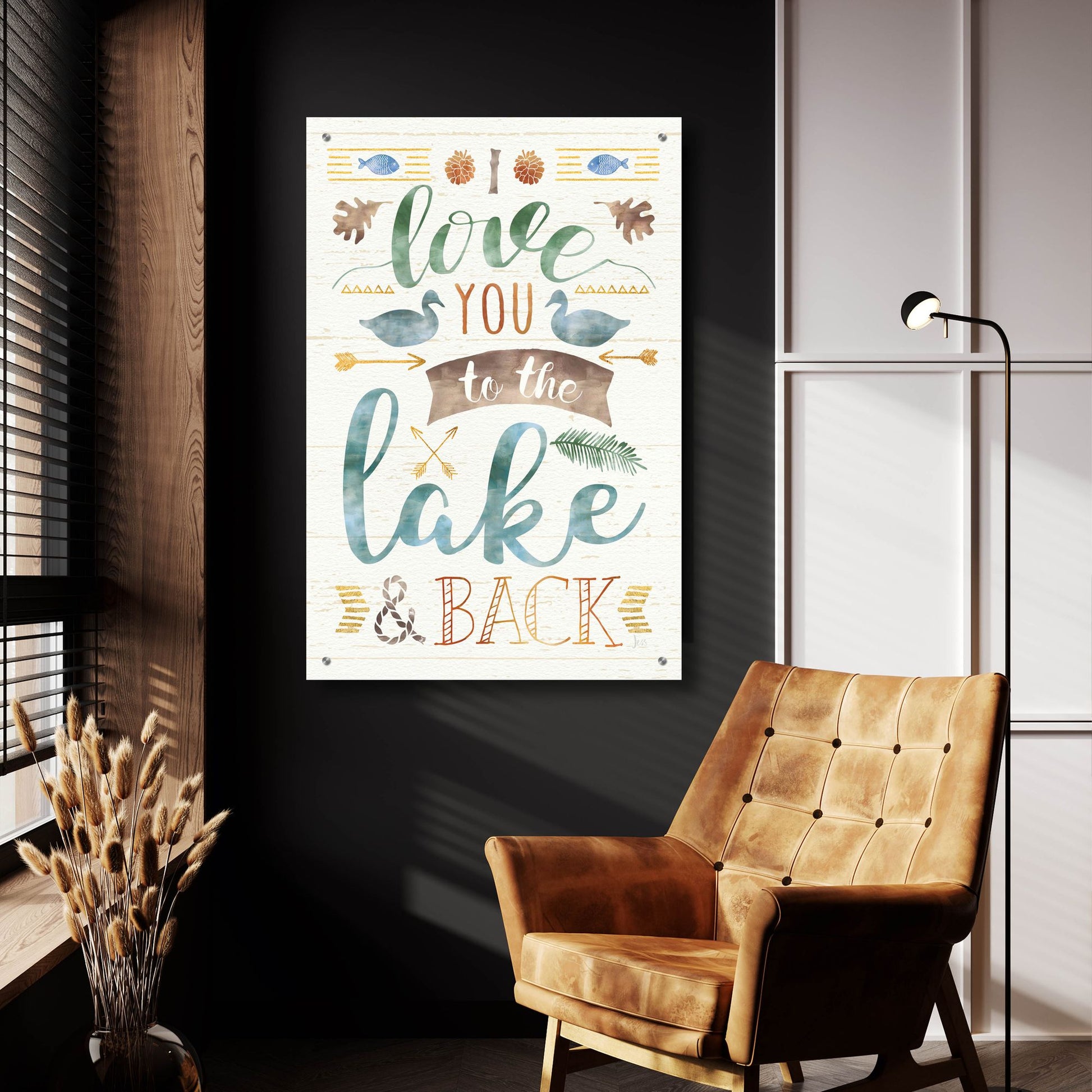 Epic Art 'Lake Love II' by Jess Aiken, Acrylic Glass Wall Art,24x36