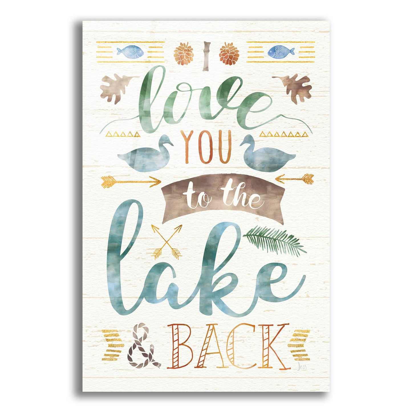 Epic Art 'Lake Love II' by Jess Aiken, Acrylic Glass Wall Art