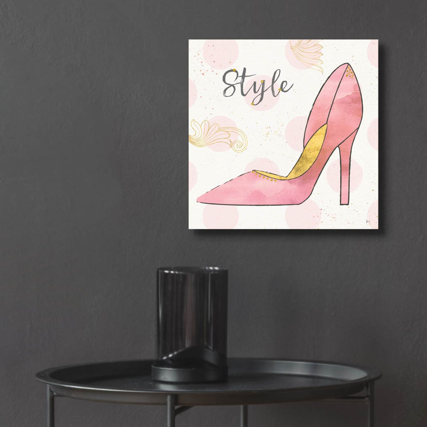 Epic Art 'Fashion Blooms I Pink' by Jess Aiken, Acrylic Glass Wall Art,12x12