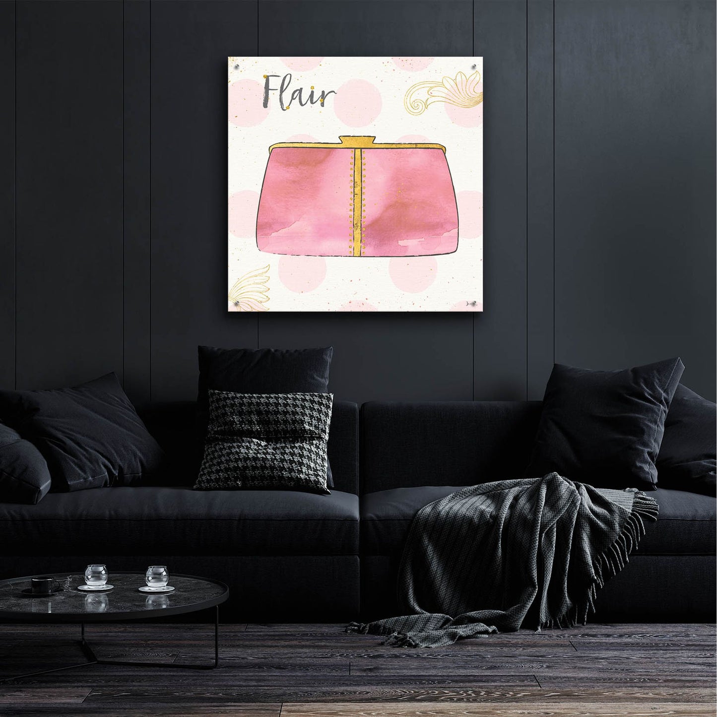 Epic Art 'Fashion Blooms II Pink' by Jess Aiken, Acrylic Glass Wall Art,36x36