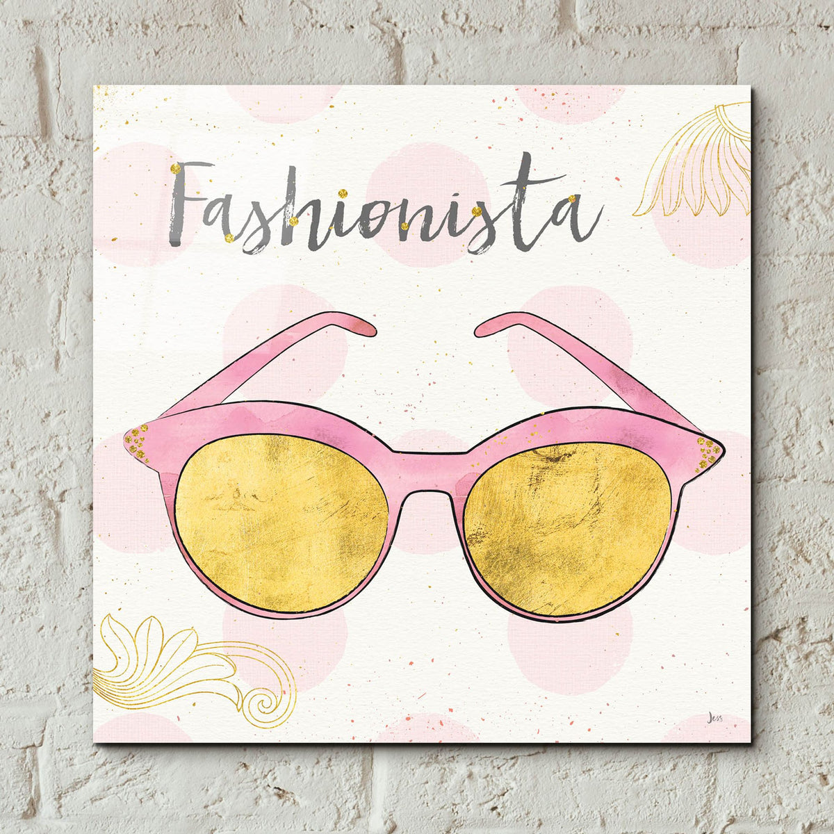 Epic Art 'Fashion Blooms IV Pink' by Jess Aiken, Acrylic Glass Wall Art,12x12