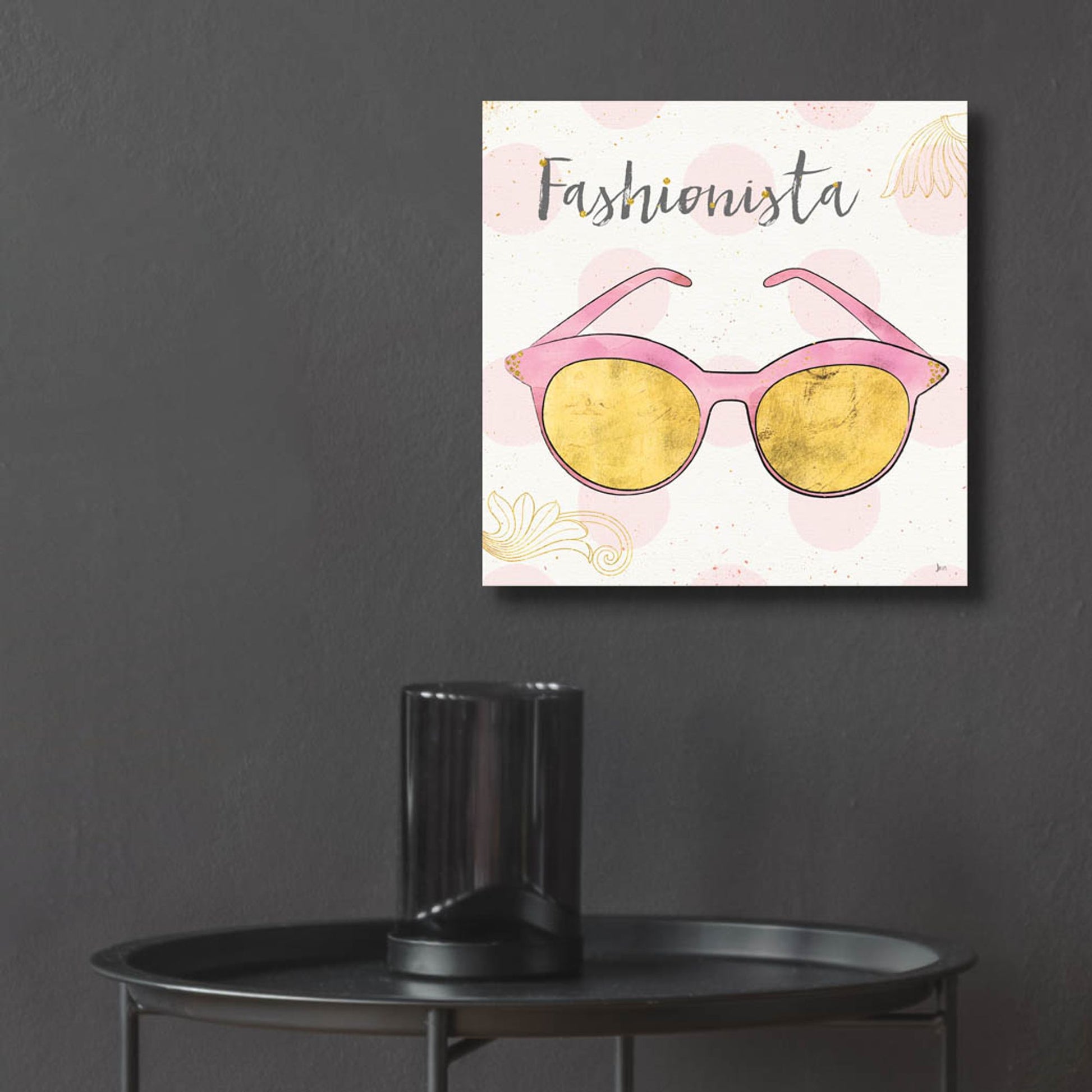 Epic Art 'Fashion Blooms IV Pink' by Jess Aiken, Acrylic Glass Wall Art,12x12