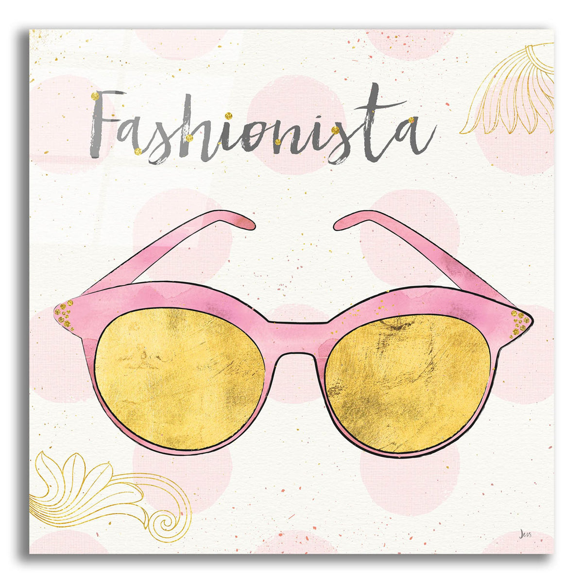 Epic Art 'Fashion Blooms IV Pink' by Jess Aiken, Acrylic Glass Wall Art
