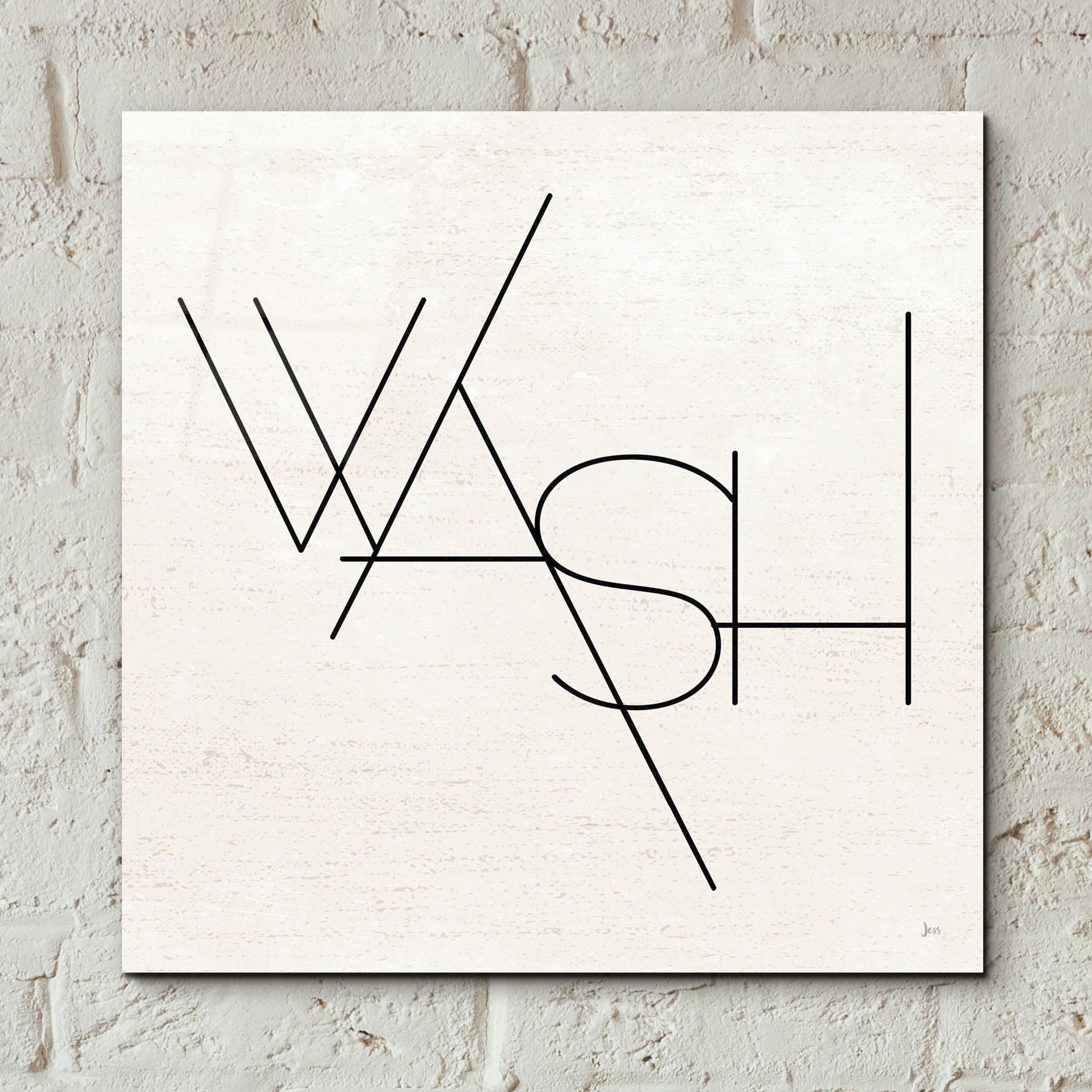 Epic Art 'Wash Dry Fold I' by Jess Aiken, Acrylic Glass Wall Art,12x12