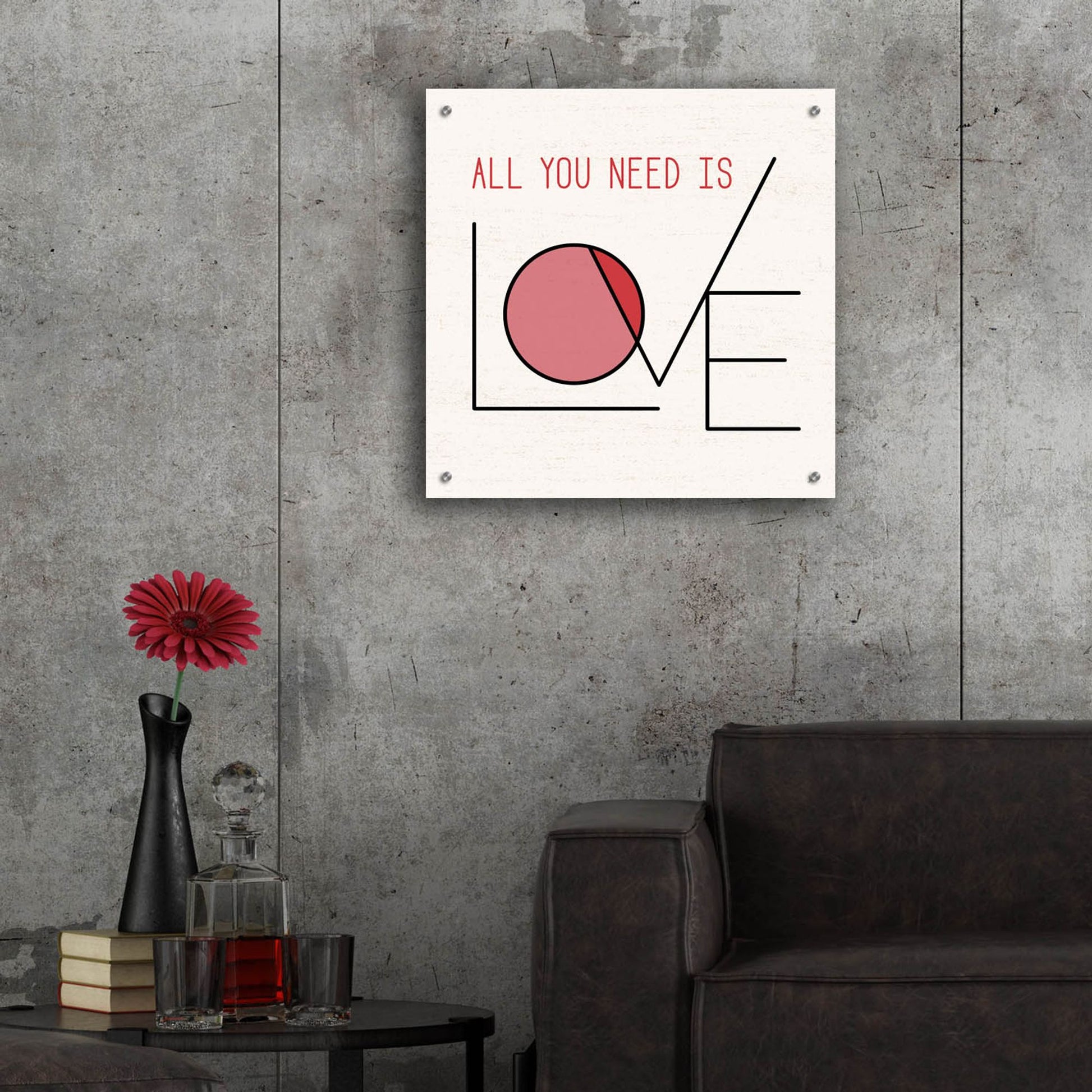 Epic Art 'Love Letters I' by Jess Aiken, Acrylic Glass Wall Art,24x24