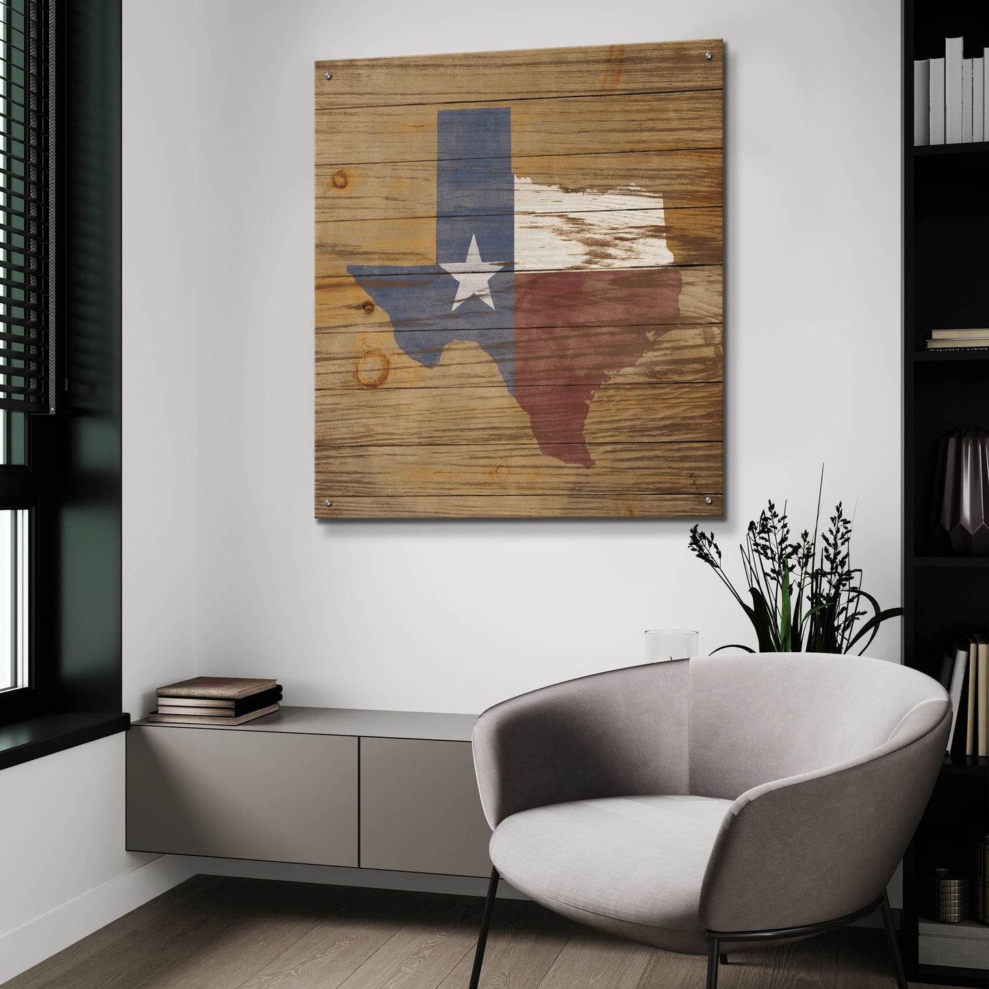 Epic Art 'Lone Star' by Sarah Adams, Acrylic Glass Wall Art,36x36