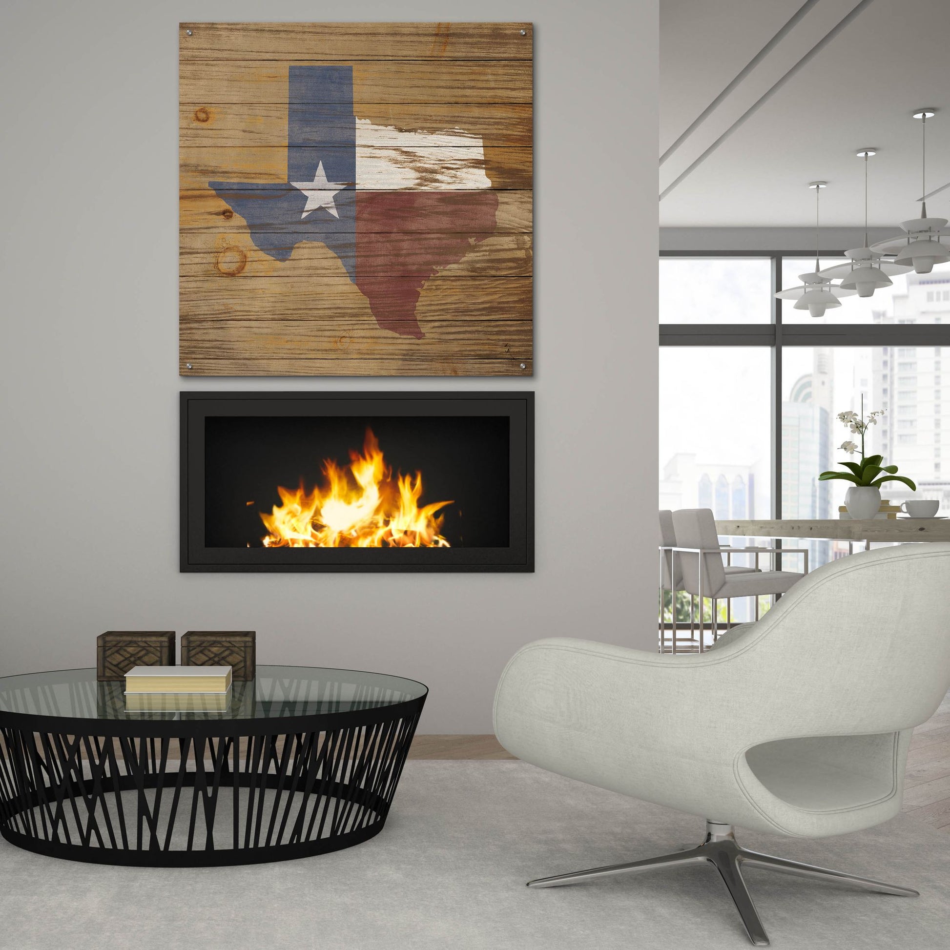 Epic Art 'Lone Star' by Sarah Adams, Acrylic Glass Wall Art,36x36