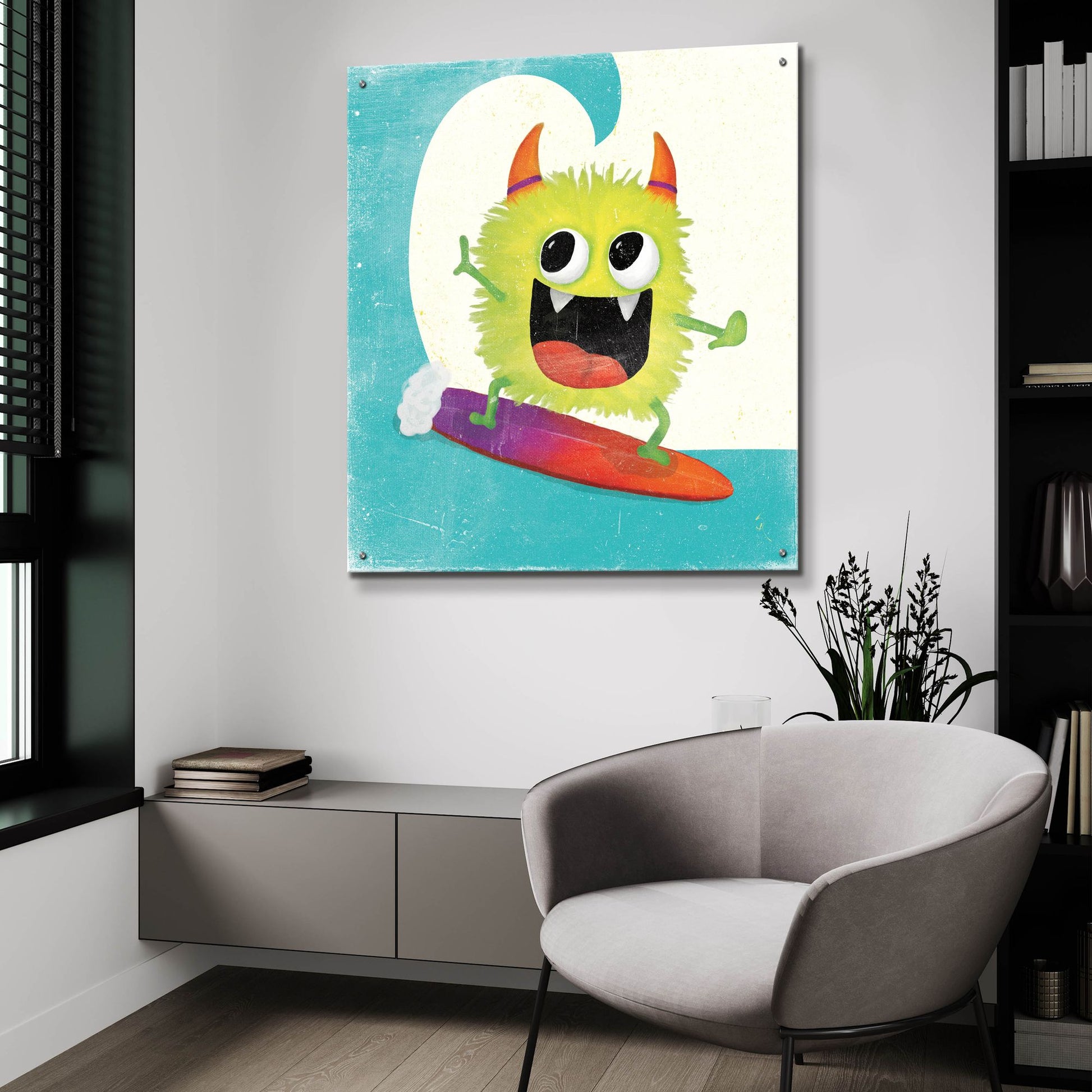 Epic Art 'Xtreme Monsters III' by Sarah Adams, Acrylic Glass Wall Art,36x36