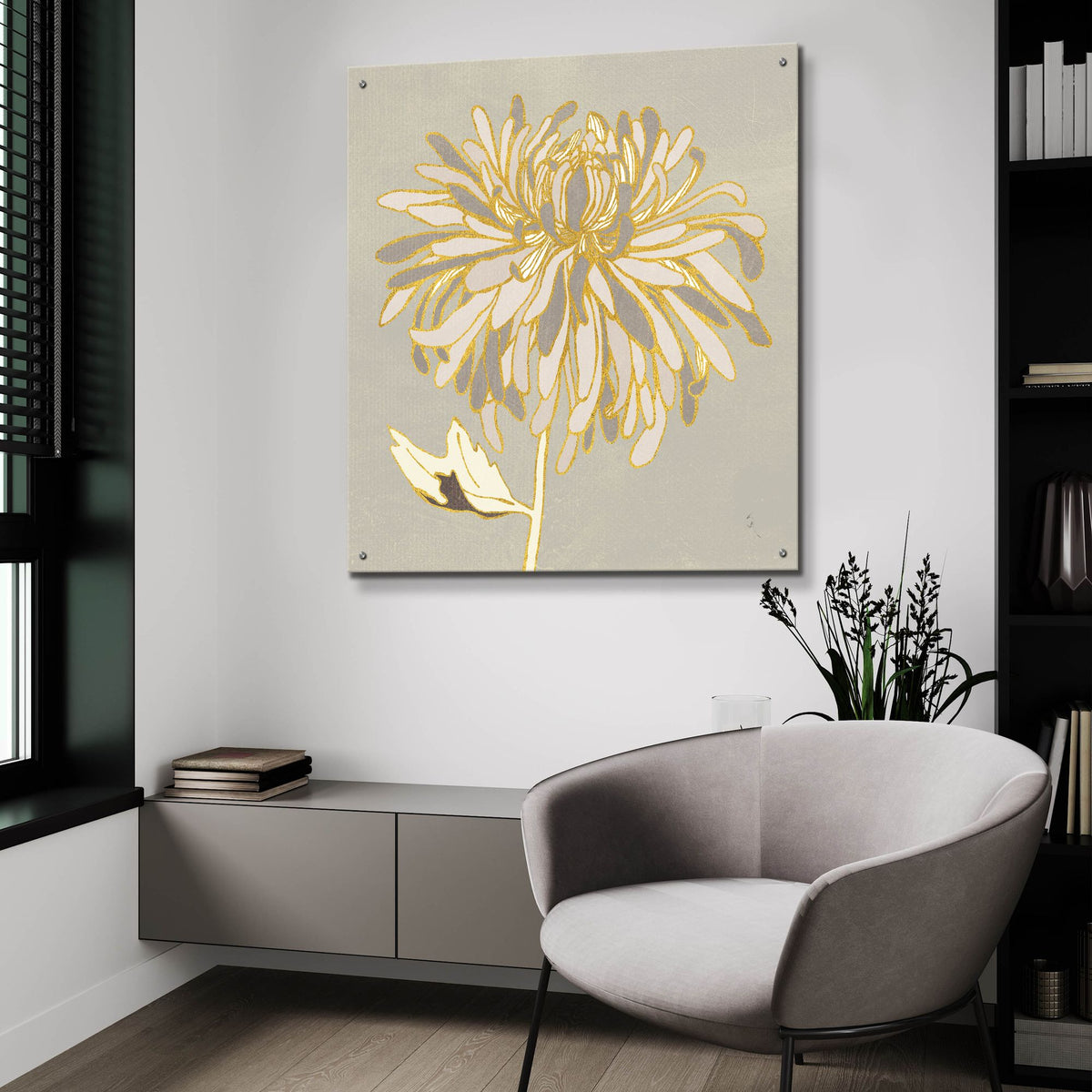 Epic Art 'Sarahs Garden Gatsby III' by Sarah Adams, Acrylic Glass Wall Art,36x36