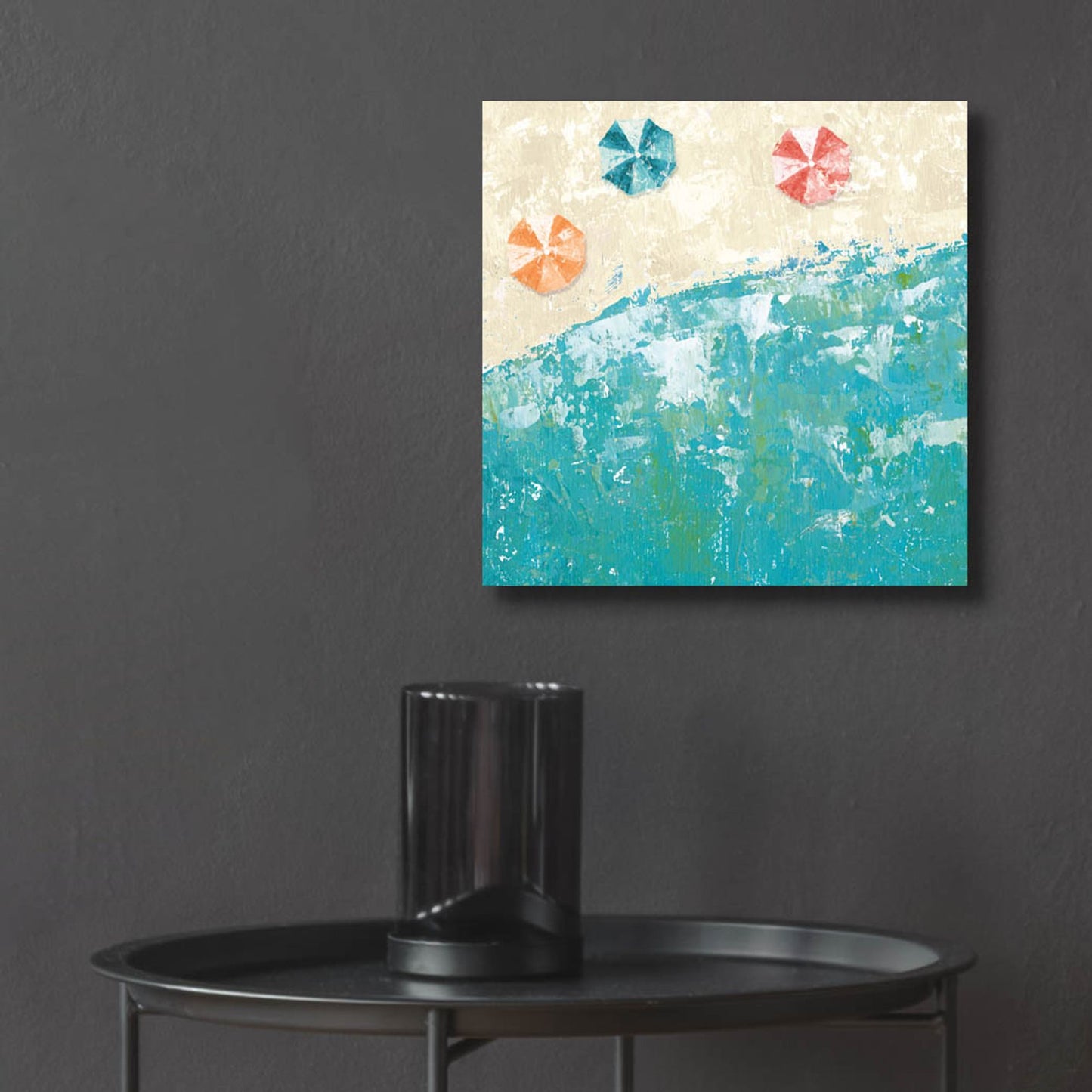 Epic Art 'Beach Days' by Sarah Adams, Acrylic Glass Wall Art,12x12