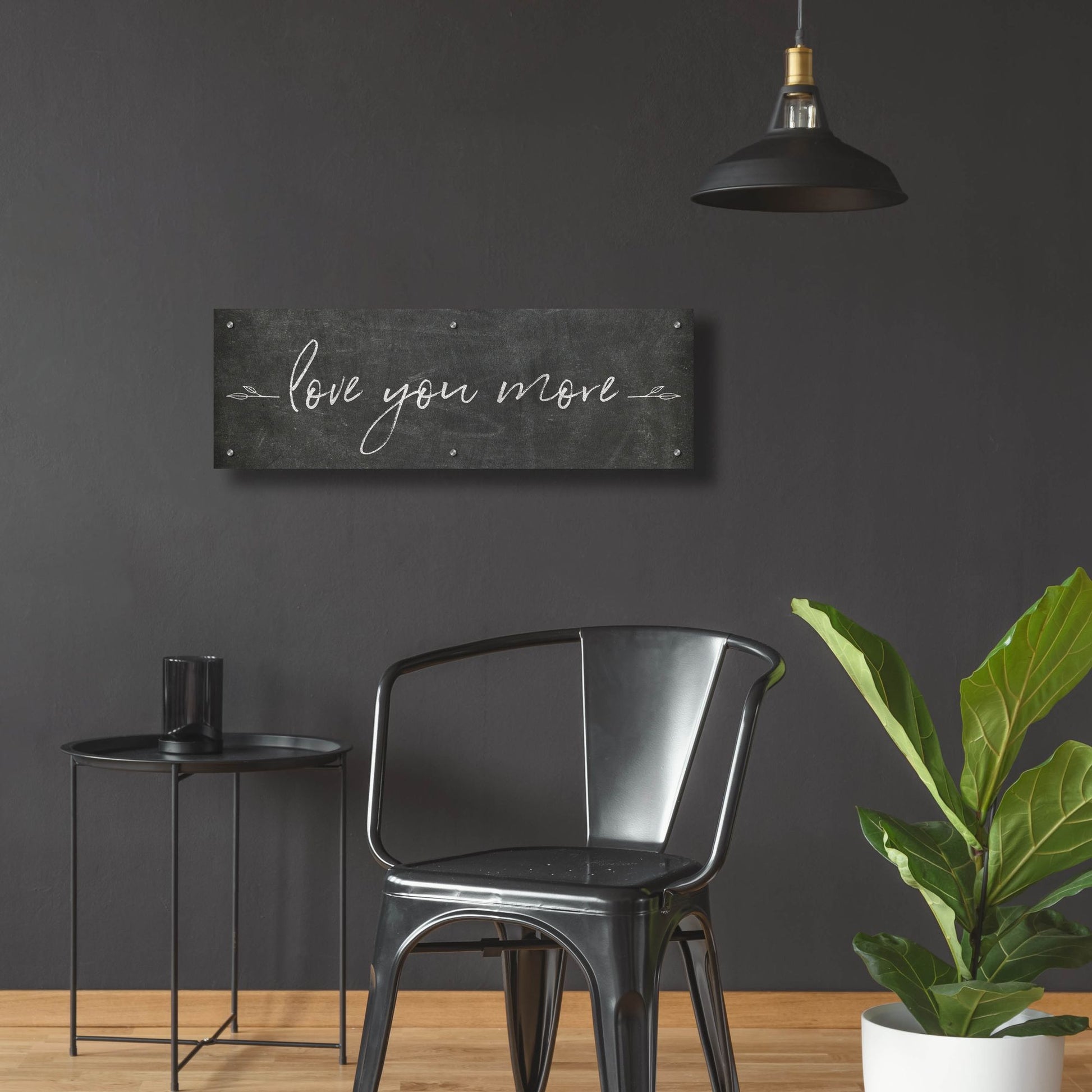 Epic Art 'Love You More' by Sarah Adams, Acrylic Glass Wall Art,36x12