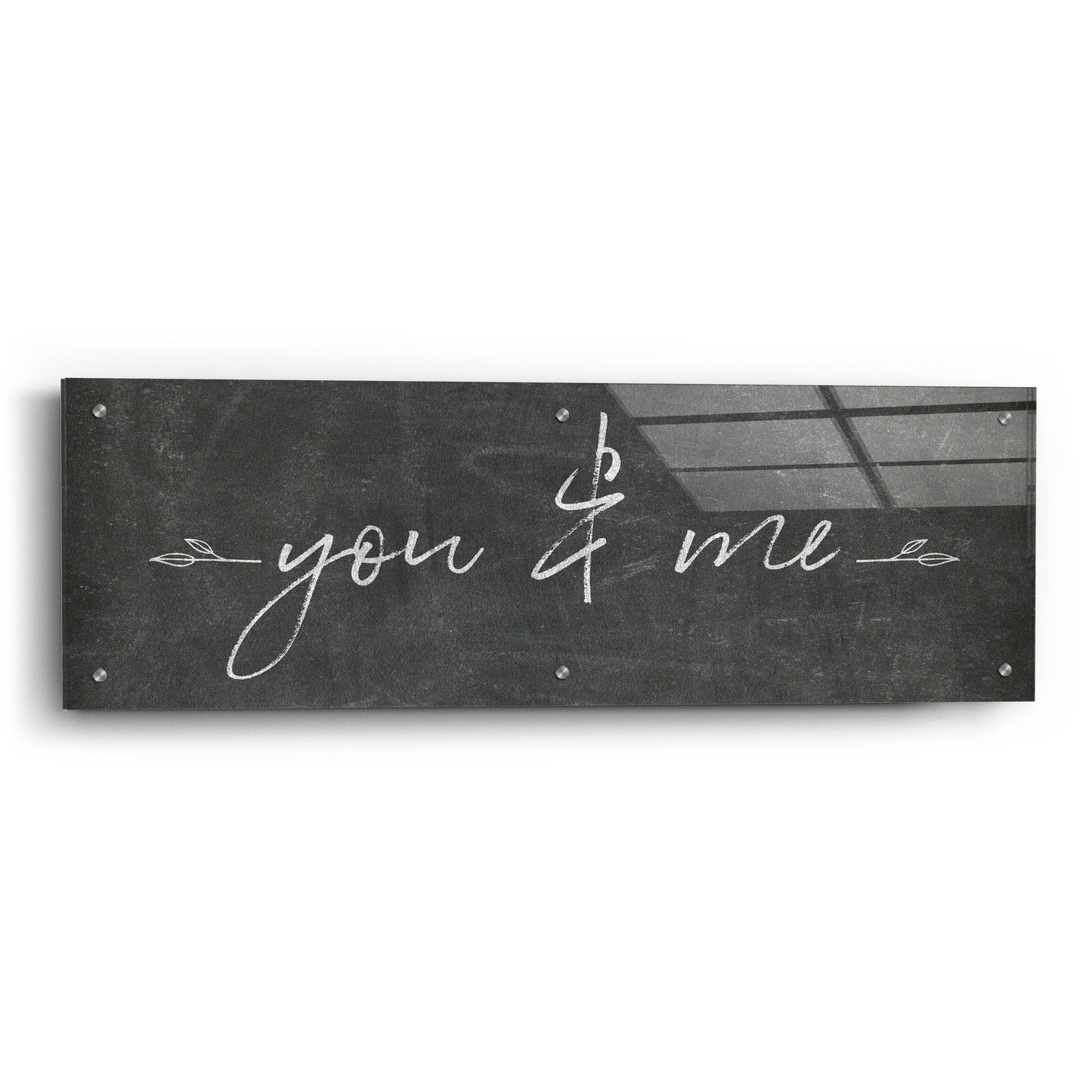 Epic Art 'You and Me' by Sarah Adams, Acrylic Glass Wall Art,36x12