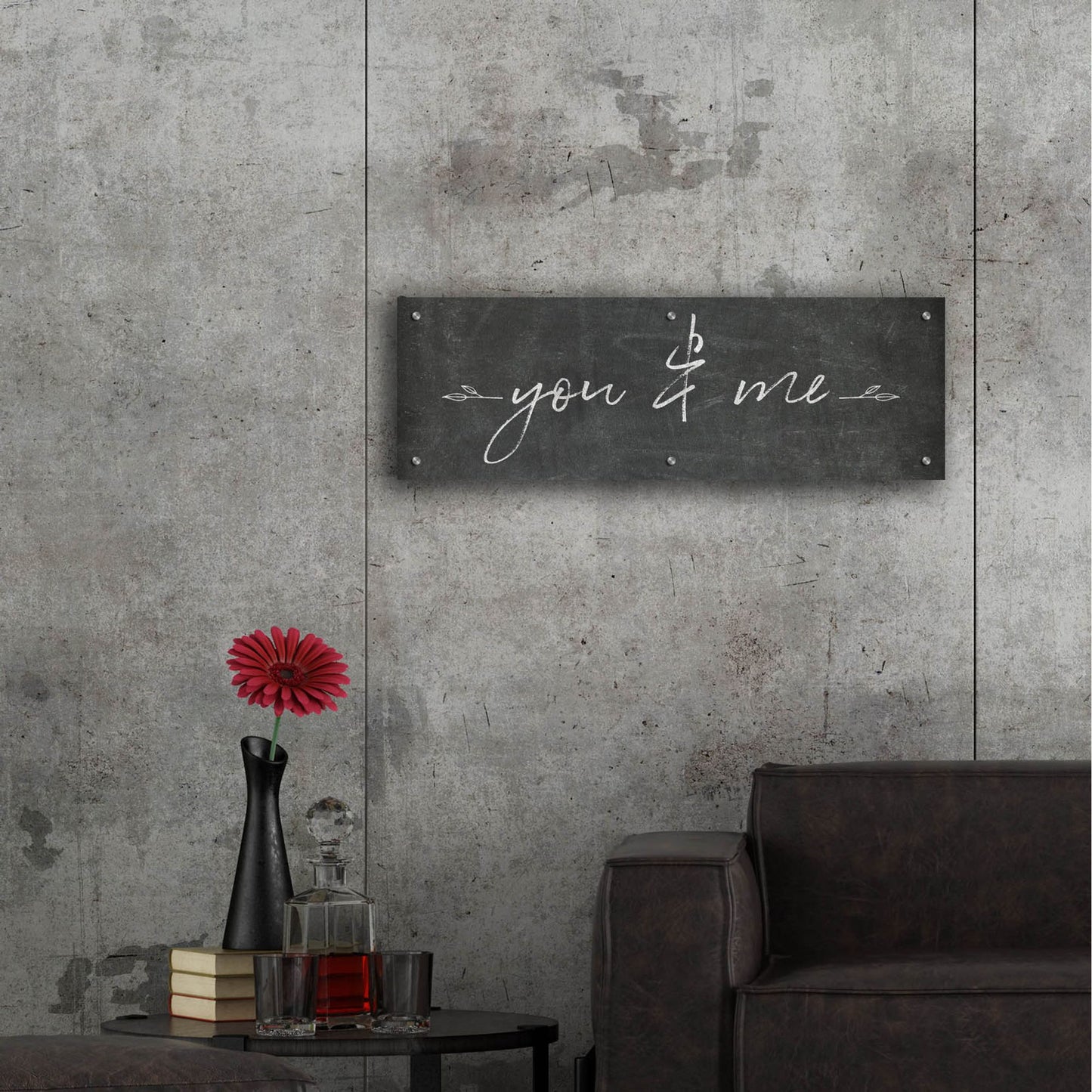 Epic Art 'You and Me' by Sarah Adams, Acrylic Glass Wall Art,36x12