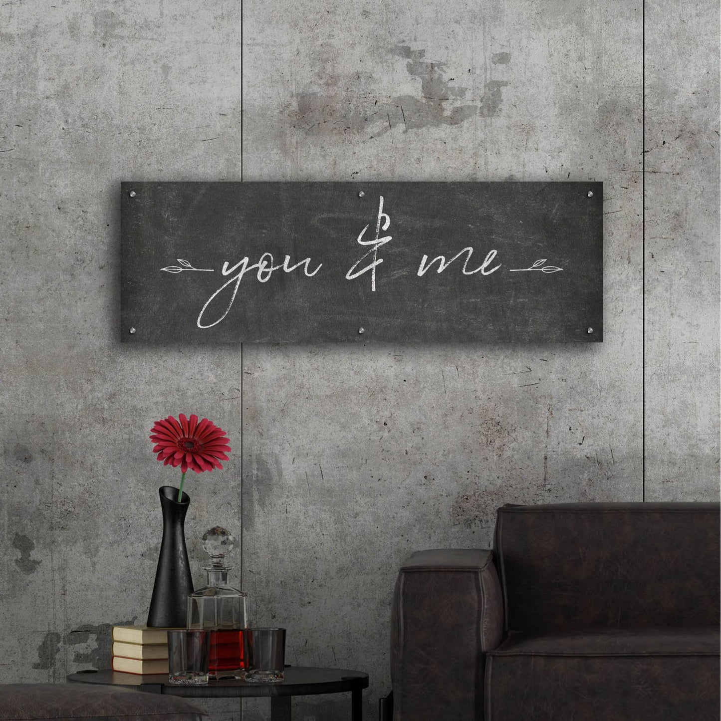 Epic Art 'You and Me' by Sarah Adams, Acrylic Glass Wall Art,48x16