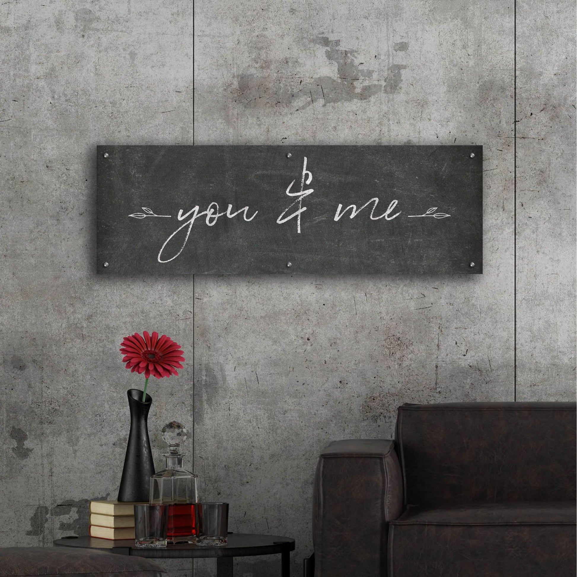 Epic Art 'You and Me' by Sarah Adams, Acrylic Glass Wall Art,48x16