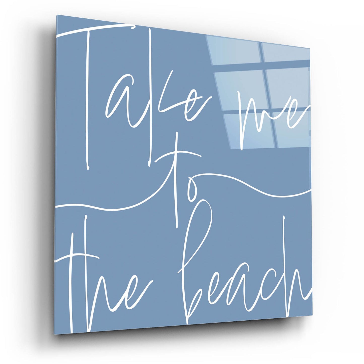 Epic Art 'By the Beach III Light' by Sarah Adams, Acrylic Glass Wall Art,12x12