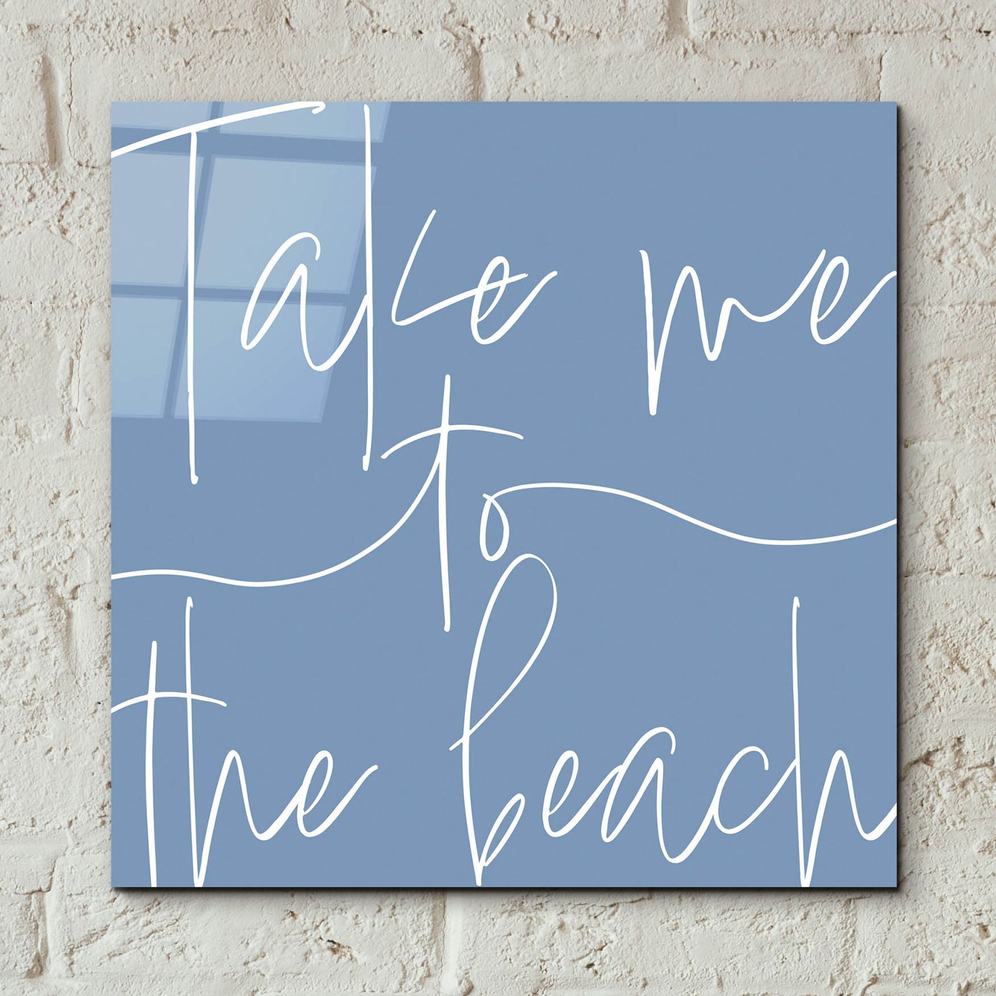 Epic Art 'By the Beach III Light' by Sarah Adams, Acrylic Glass Wall Art,12x12