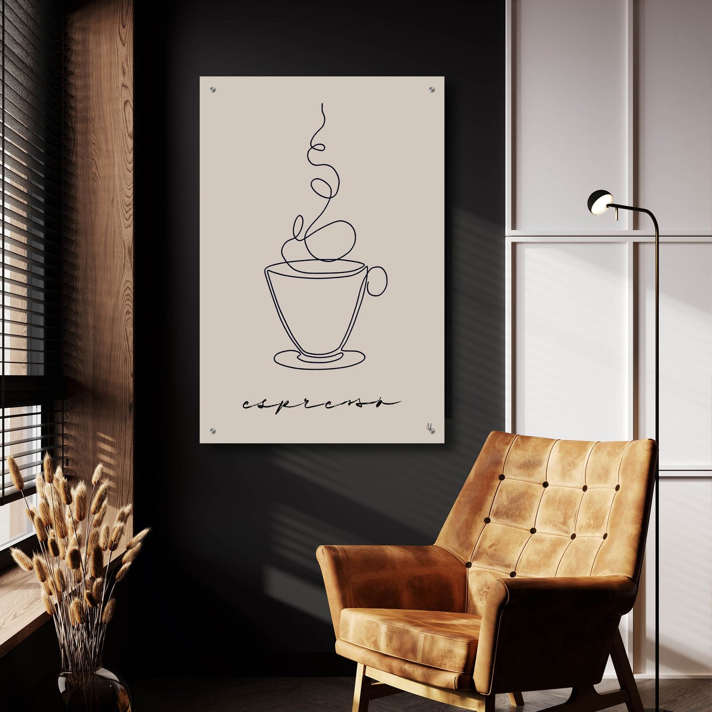 Epic Art 'Cafe Espresso' by Sarah Adams, Acrylic Glass Wall Art,24x36