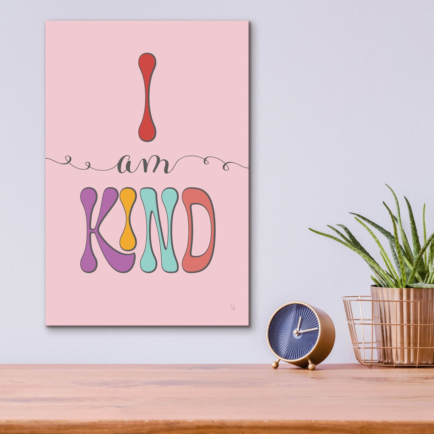 Epic Art 'I Am Kind' by Sarah Adams, Acrylic Glass Wall Art,12x16