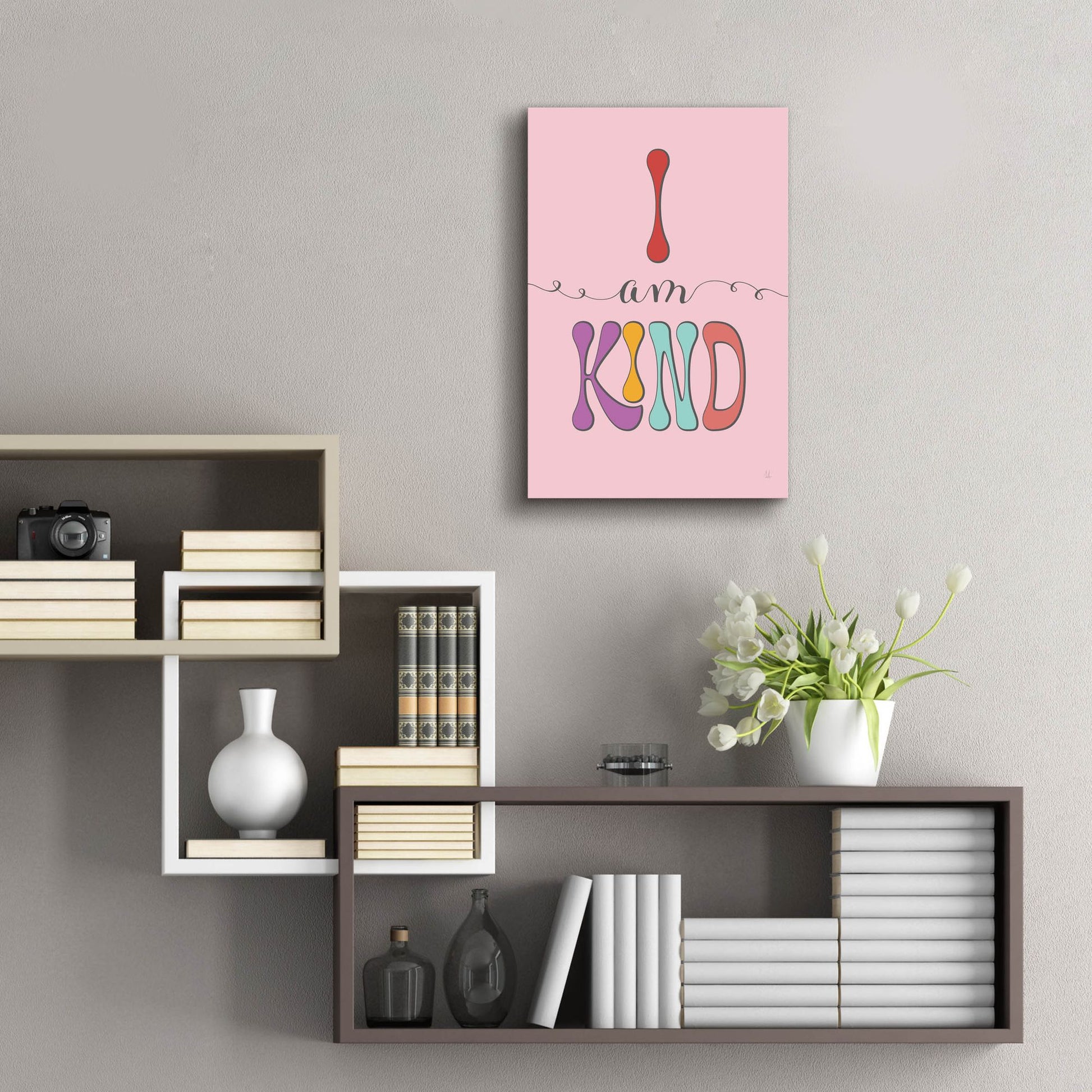 Epic Art 'I Am Kind' by Sarah Adams, Acrylic Glass Wall Art,16x24