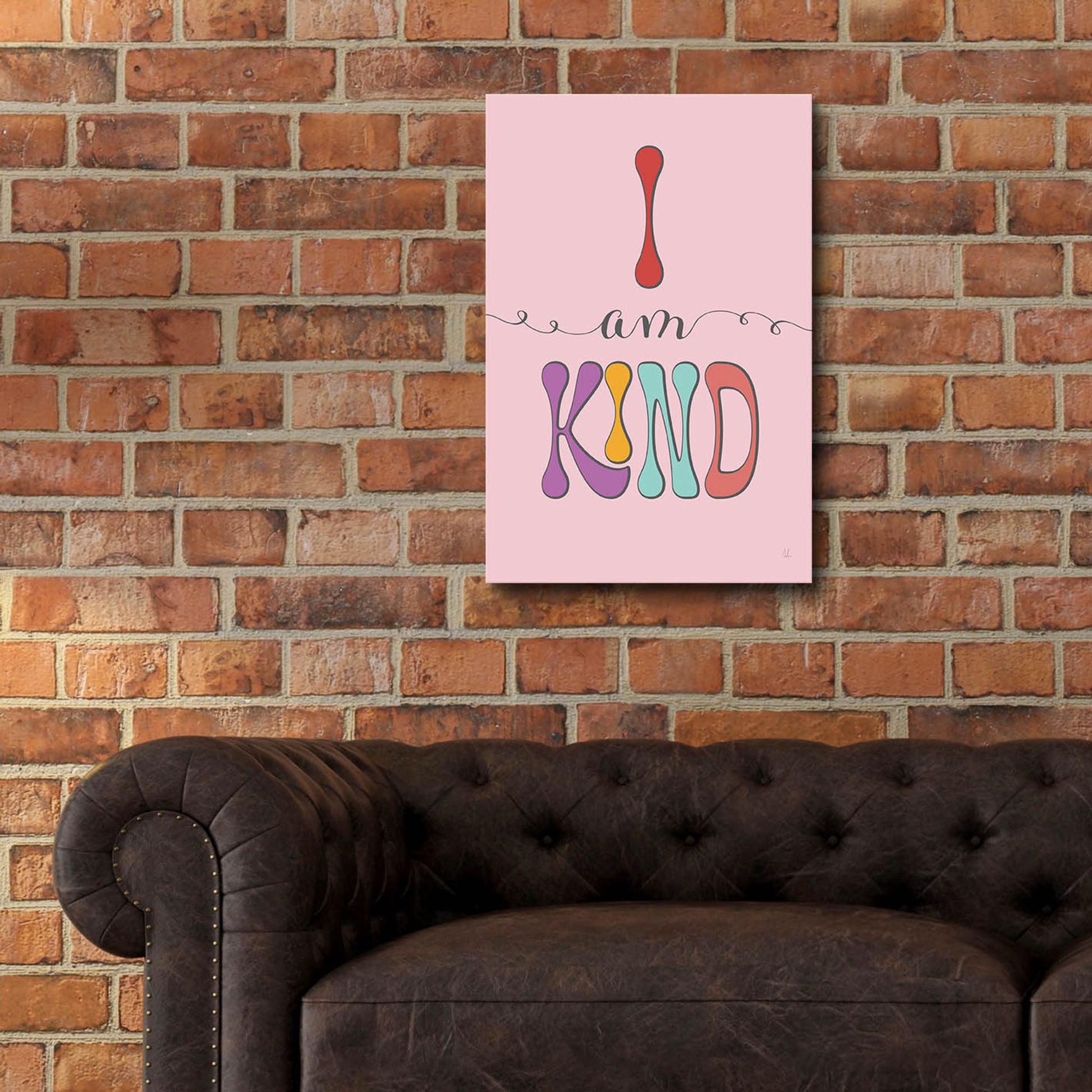 Epic Art 'I Am Kind' by Sarah Adams, Acrylic Glass Wall Art,16x24