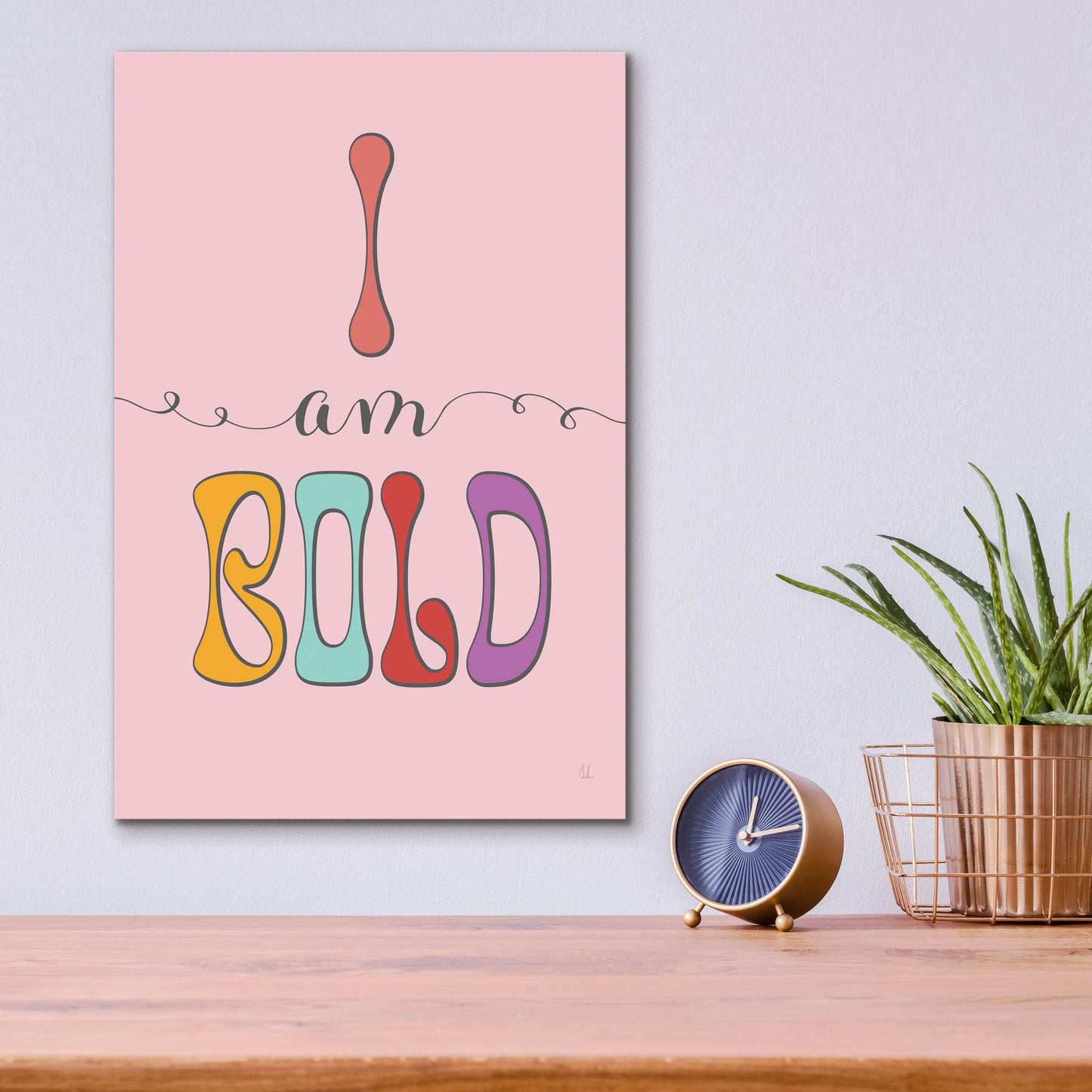 Epic Art 'I Am Bold' by Sarah Adams, Acrylic Glass Wall Art,12x16