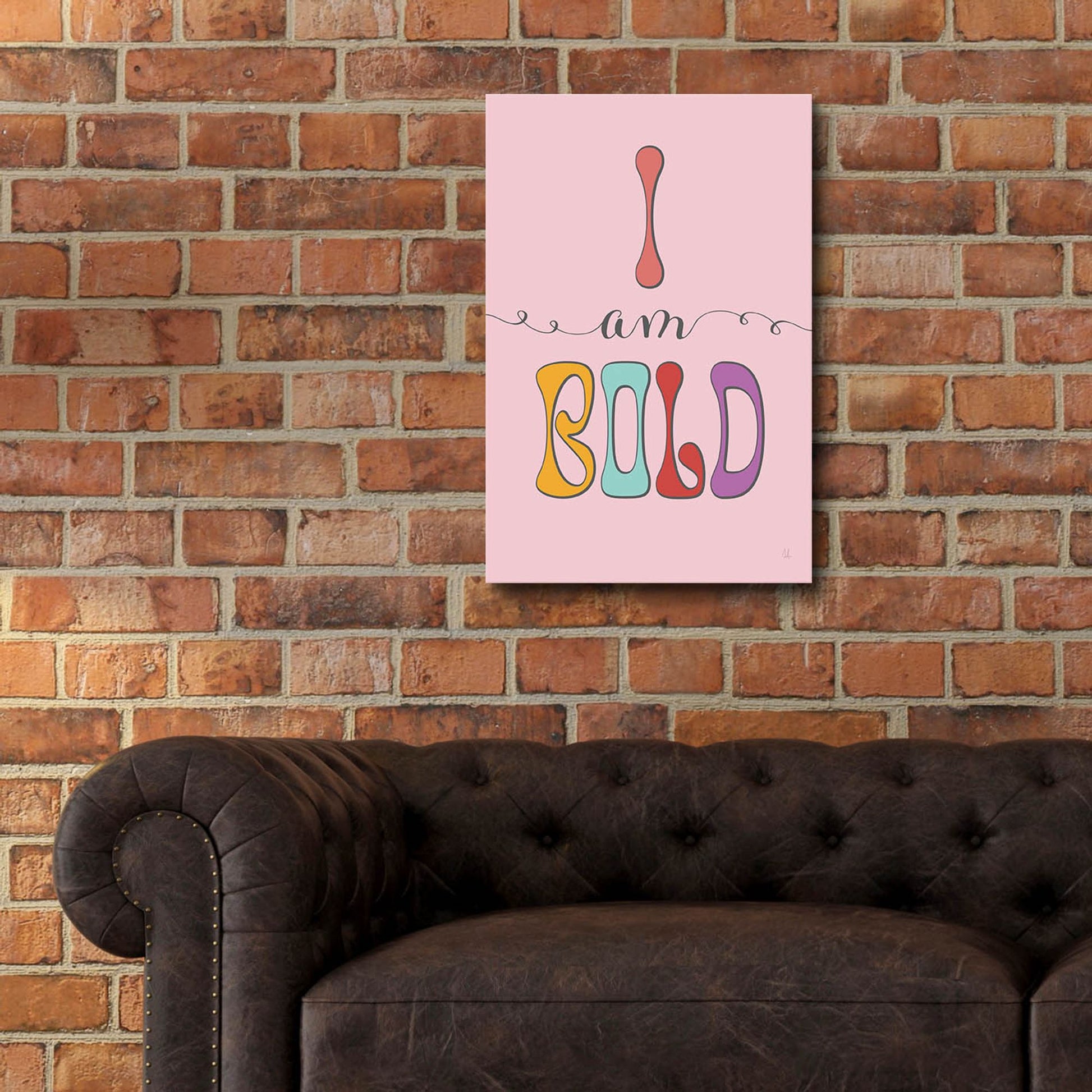 Epic Art 'I Am Bold' by Sarah Adams, Acrylic Glass Wall Art,16x24