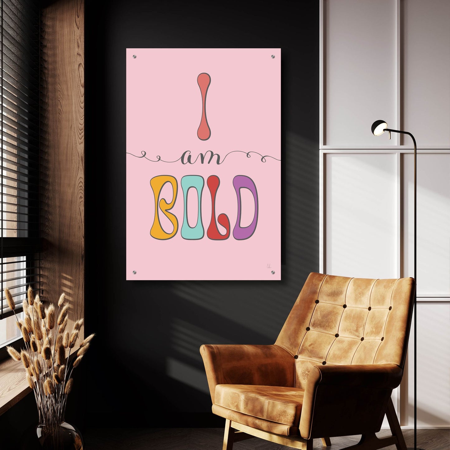 Epic Art 'I Am Bold' by Sarah Adams, Acrylic Glass Wall Art,24x36