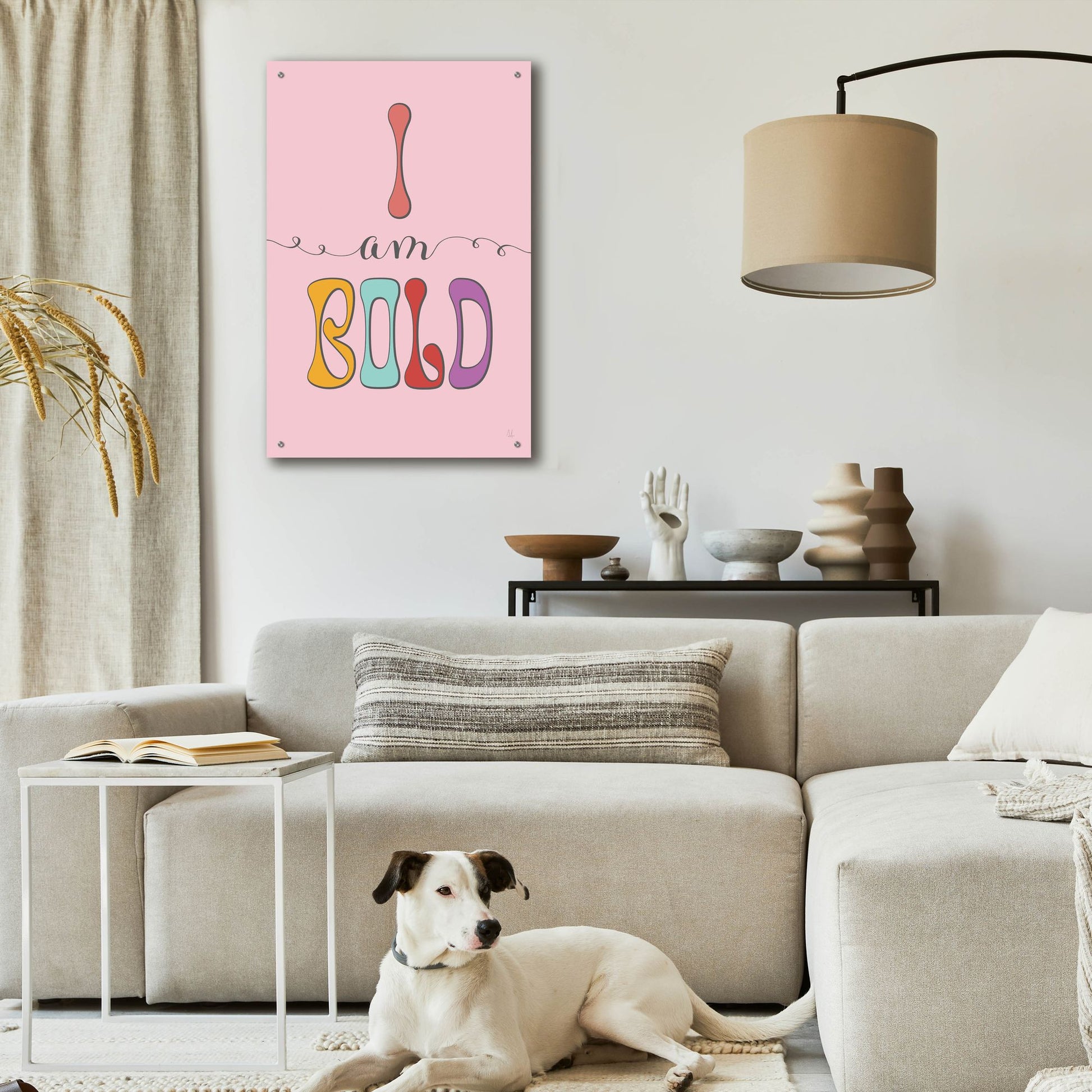 Epic Art 'I Am Bold' by Sarah Adams, Acrylic Glass Wall Art,24x36