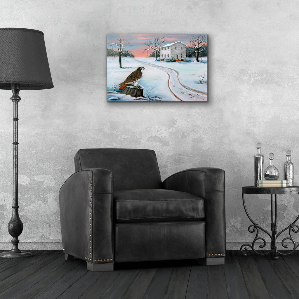 Old St. Paul's and the Hawk by Arie Reinhardt Taylor - 24x16 acrylic wall art in a room
