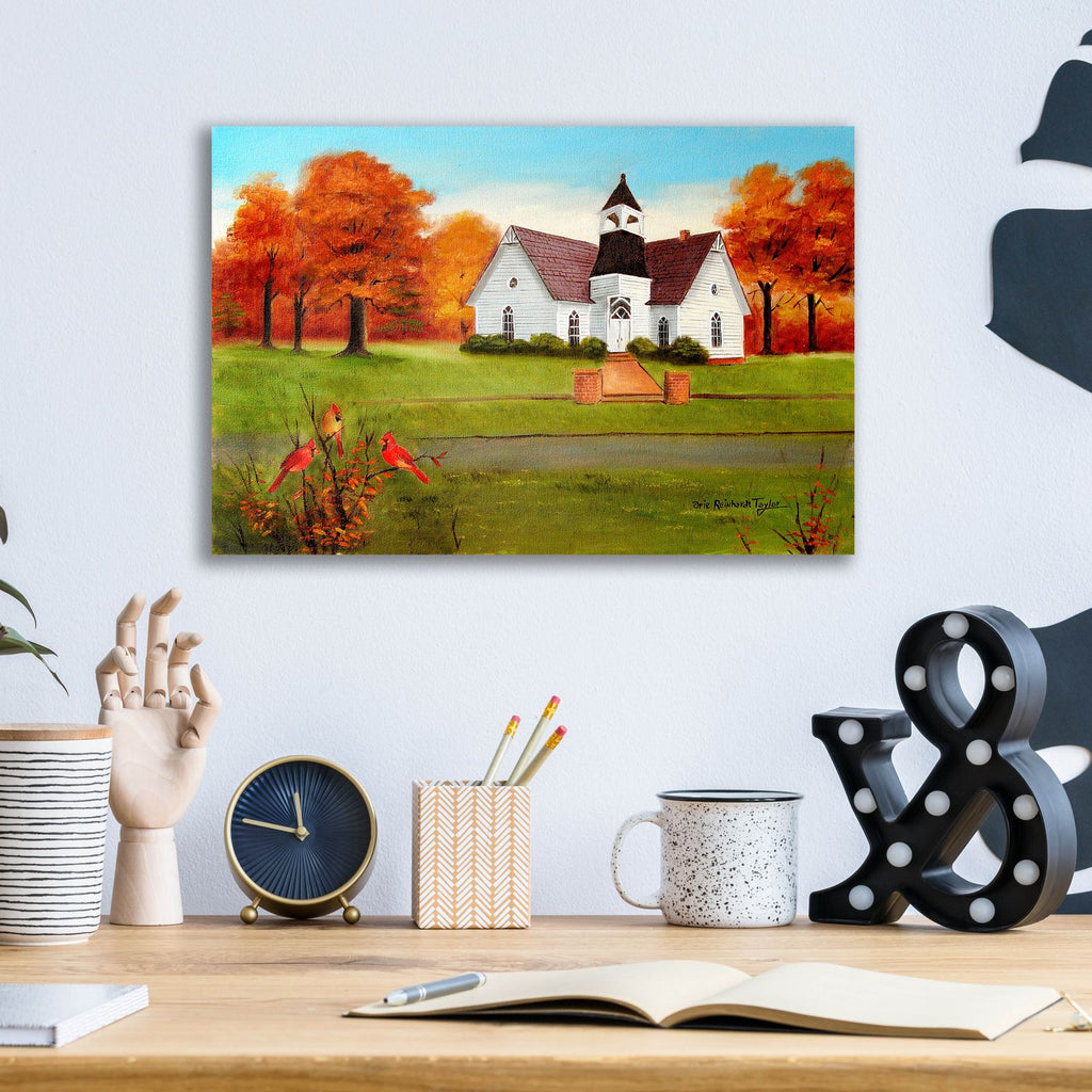 St. Paul's in Autumn by Arie Reinhardt Taylor - 16x12 acrylic wall art in a room