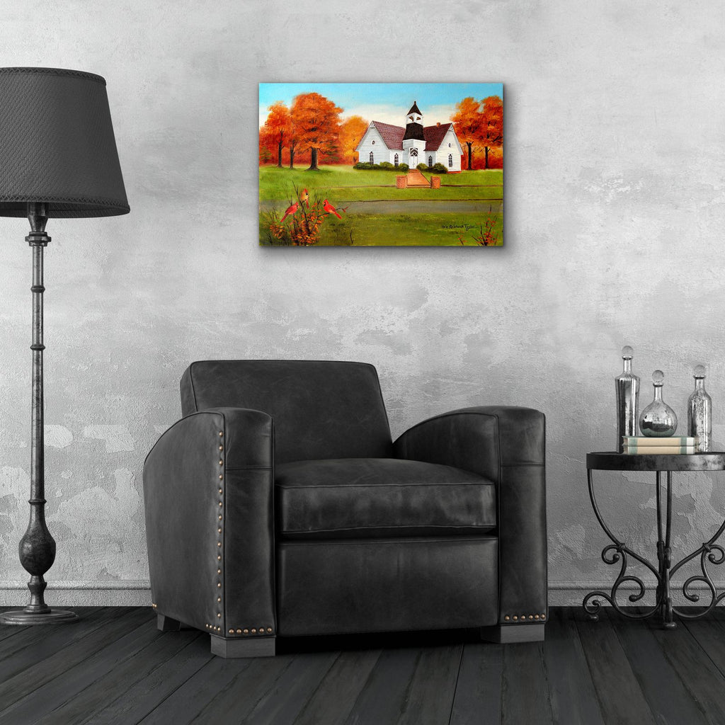 St. Paul's in Autumn by Arie Reinhardt Taylor - 24x16 acrylic wall art in a room