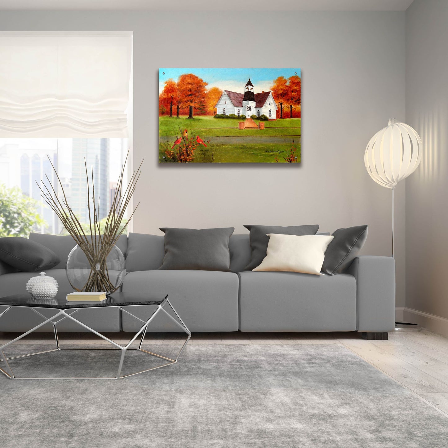 Epic Art 'St. Paul's in Autumn' by Arie Reinhardt Taylor, Acrylic Glass Wall Art,36x24