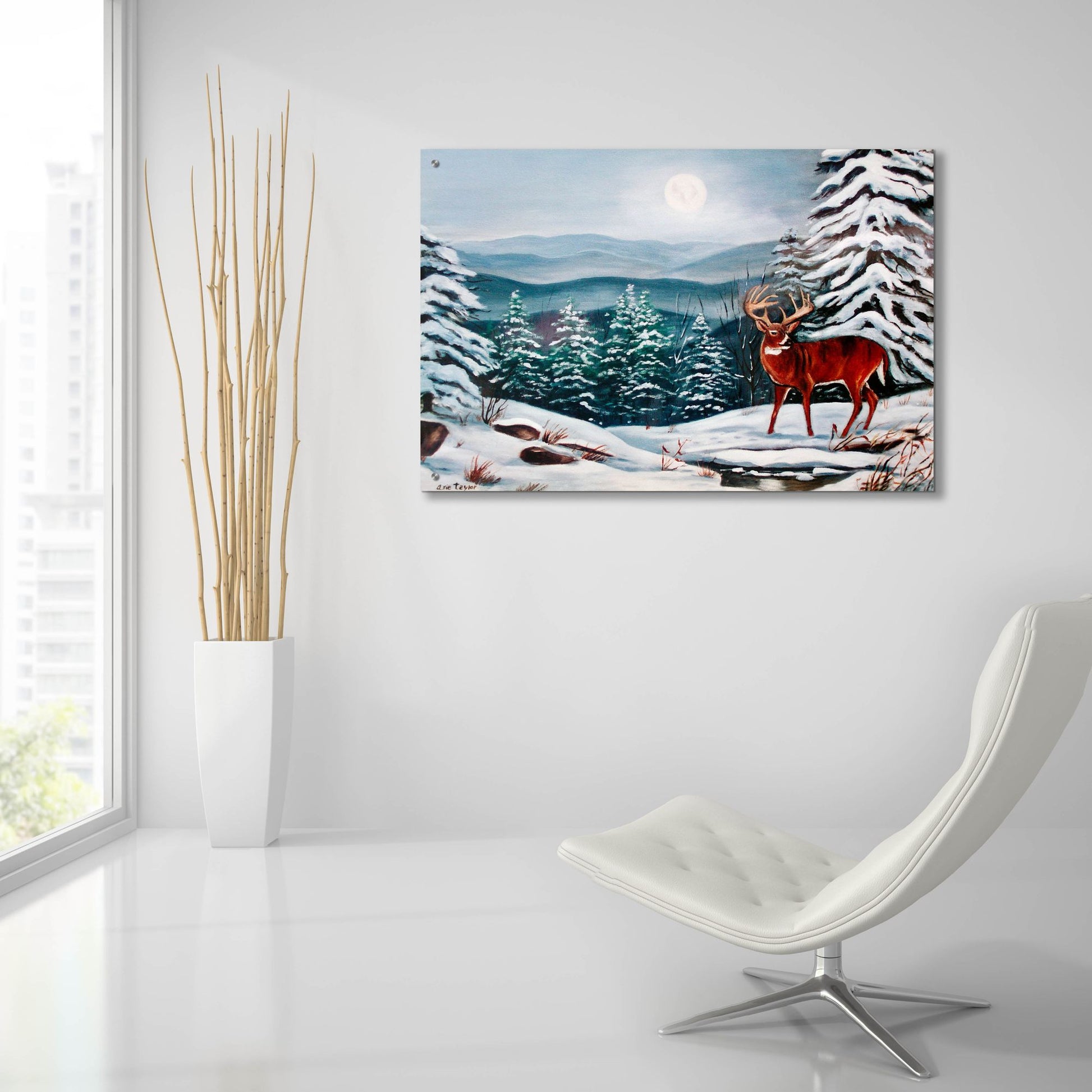 Epic Art 'Monarch in Winter' by Arie Reinhardt Taylor, Acrylic Glass Wall Art,36x24