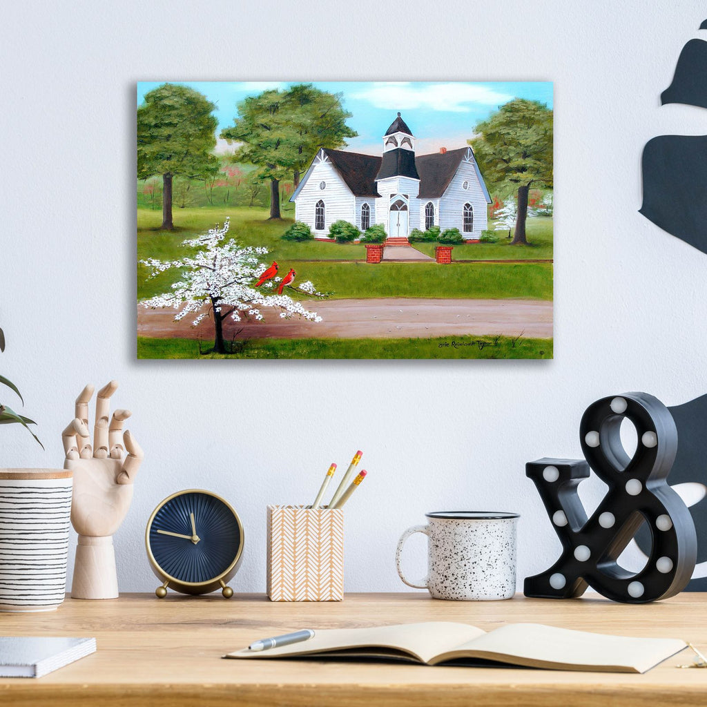 St. Paul's In The Spring by Arie Reinhardt Taylor - 16x12 acrylic wall art in a room
