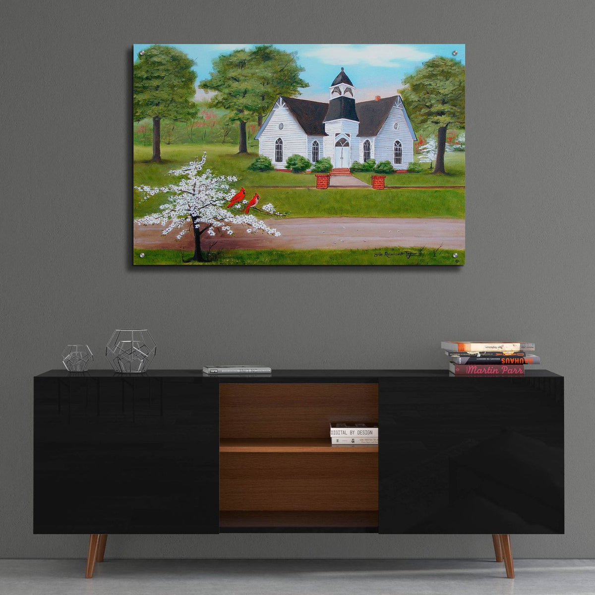 St. Paul's In The Spring by Arie Reinhardt Taylor - 36x24 acrylic wall art in a room