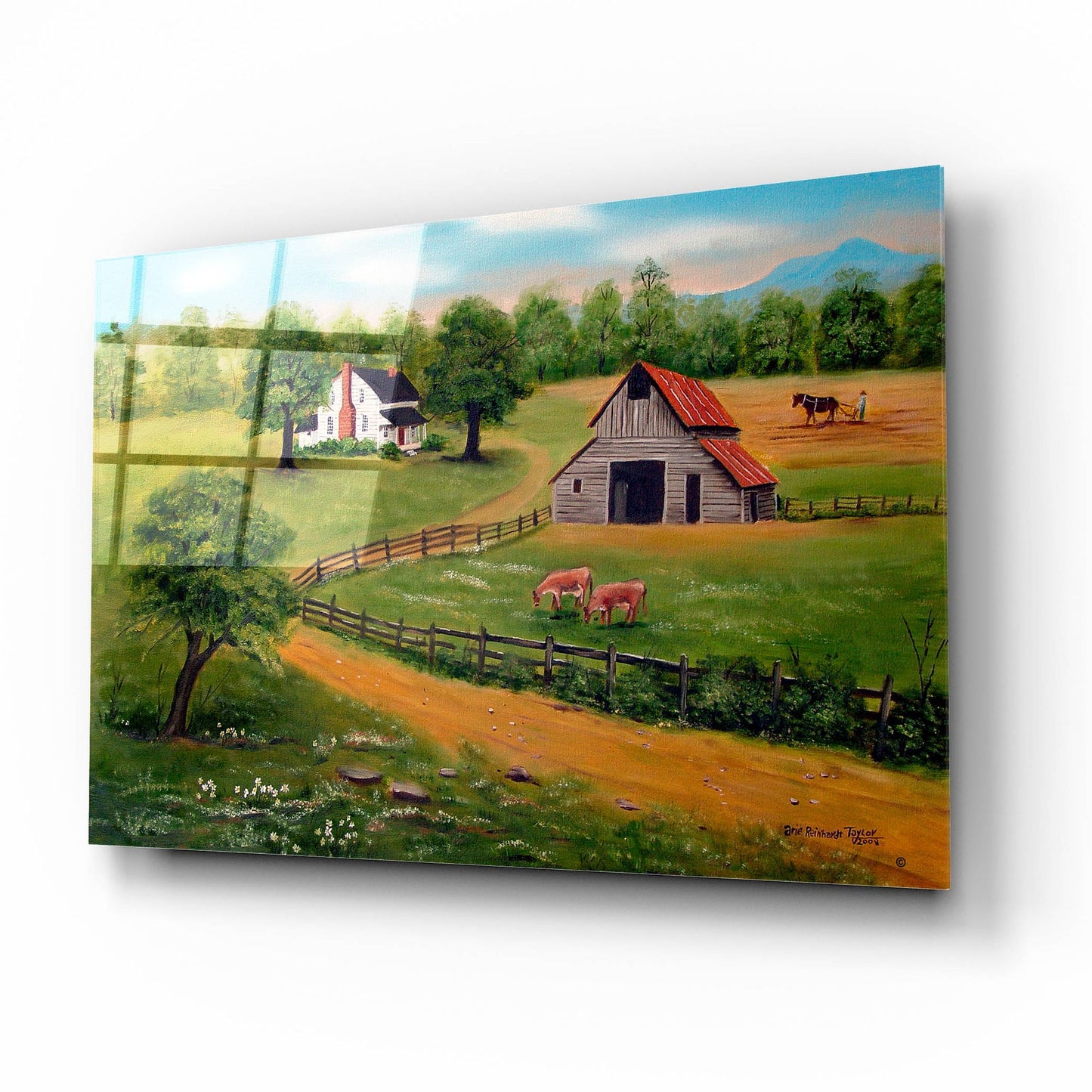 Epic Art 'The Farm' by Arie Reinhardt Taylor, Acrylic Glass Wall Art,16x12