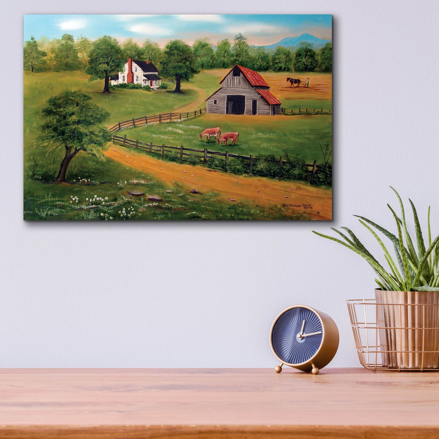 Epic Art 'The Farm' by Arie Reinhardt Taylor, Acrylic Glass Wall Art,16x12