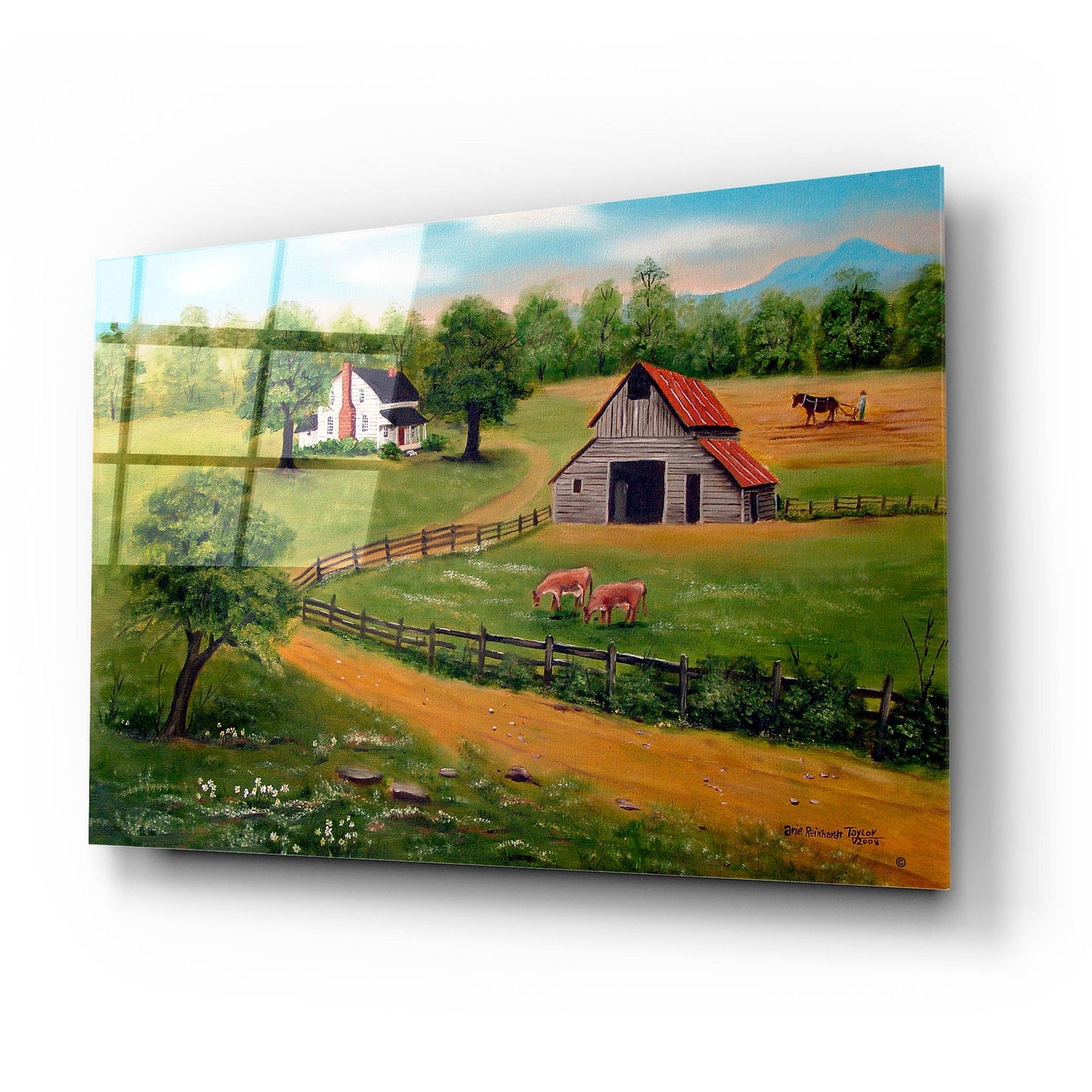 Epic Art 'The Farm' by Arie Reinhardt Taylor, Acrylic Glass Wall Art,24x16